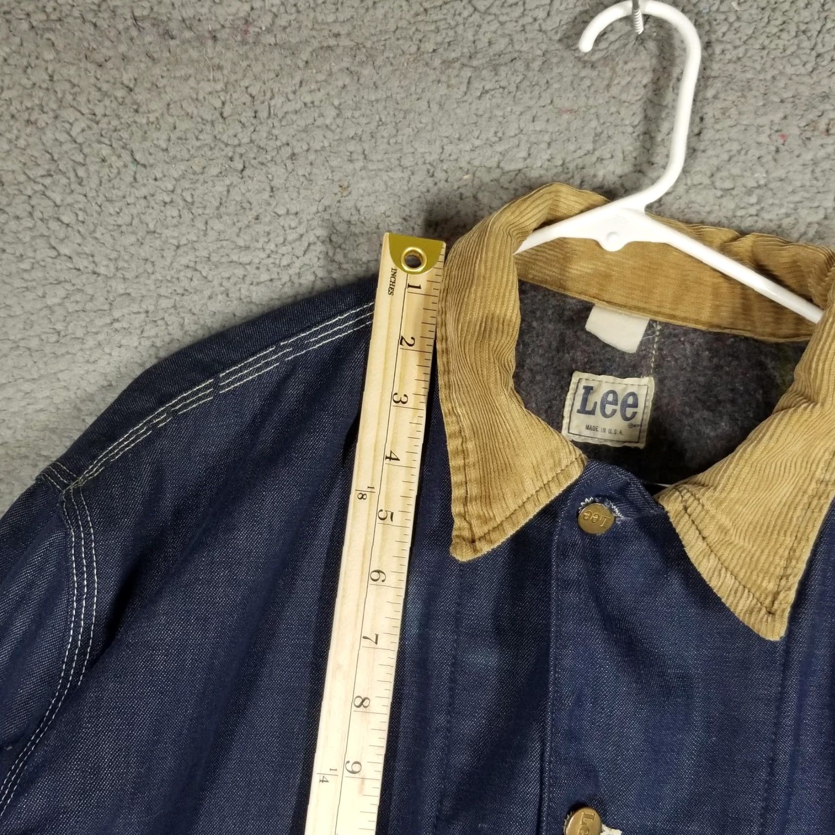 Lee VINTAGE Lee Jacket Mens XL Blue Denim Blanket Lined Chore Coat USA Sanforized Jacket/Coat Size US XL / EU 56 / 4 - 6 Thumbnail
