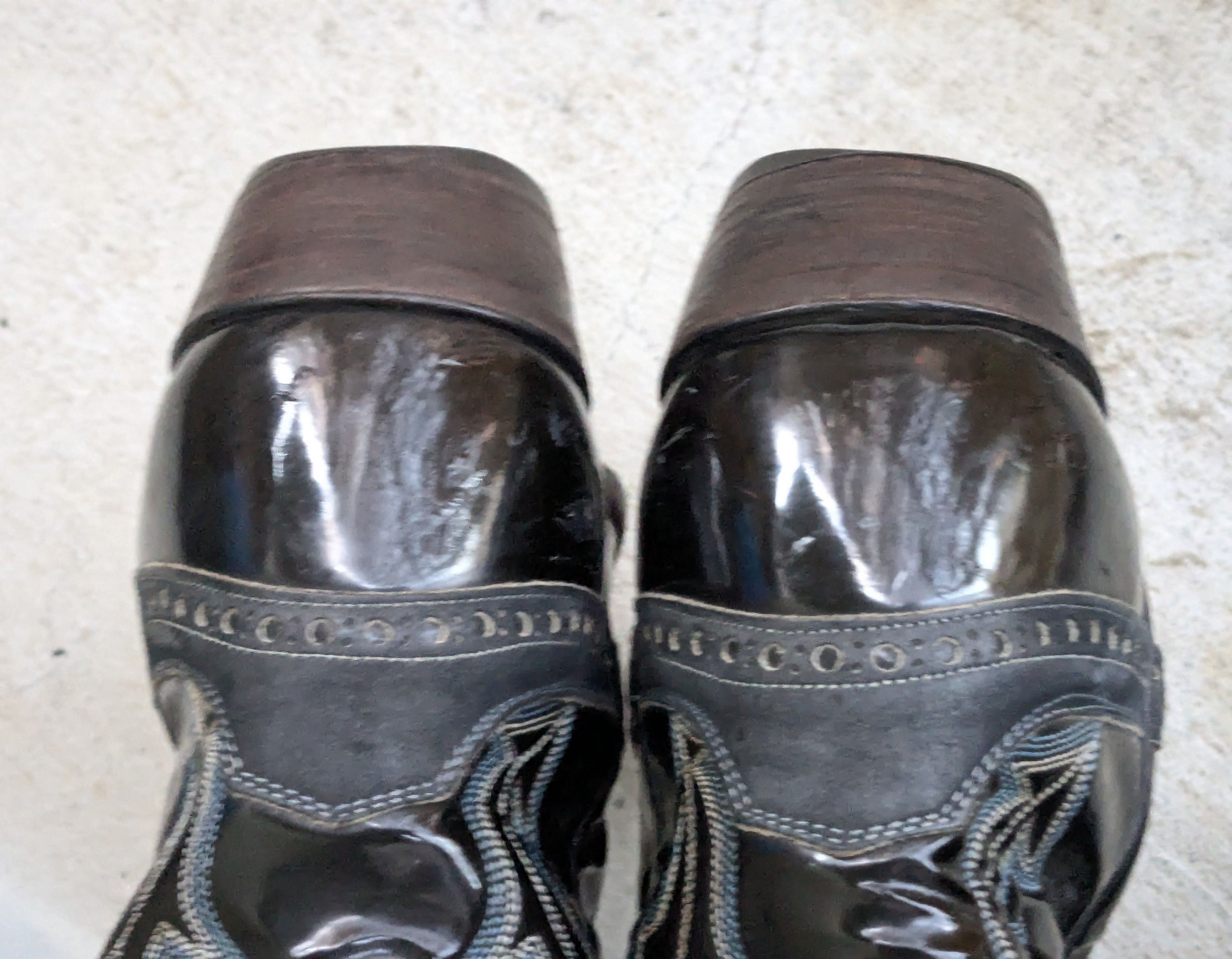Justin Boots Vintage Justin Cowboy Boots Leather Black Blue 9 D Western Size US 9 / EU 42 - 14 Thumbnail
