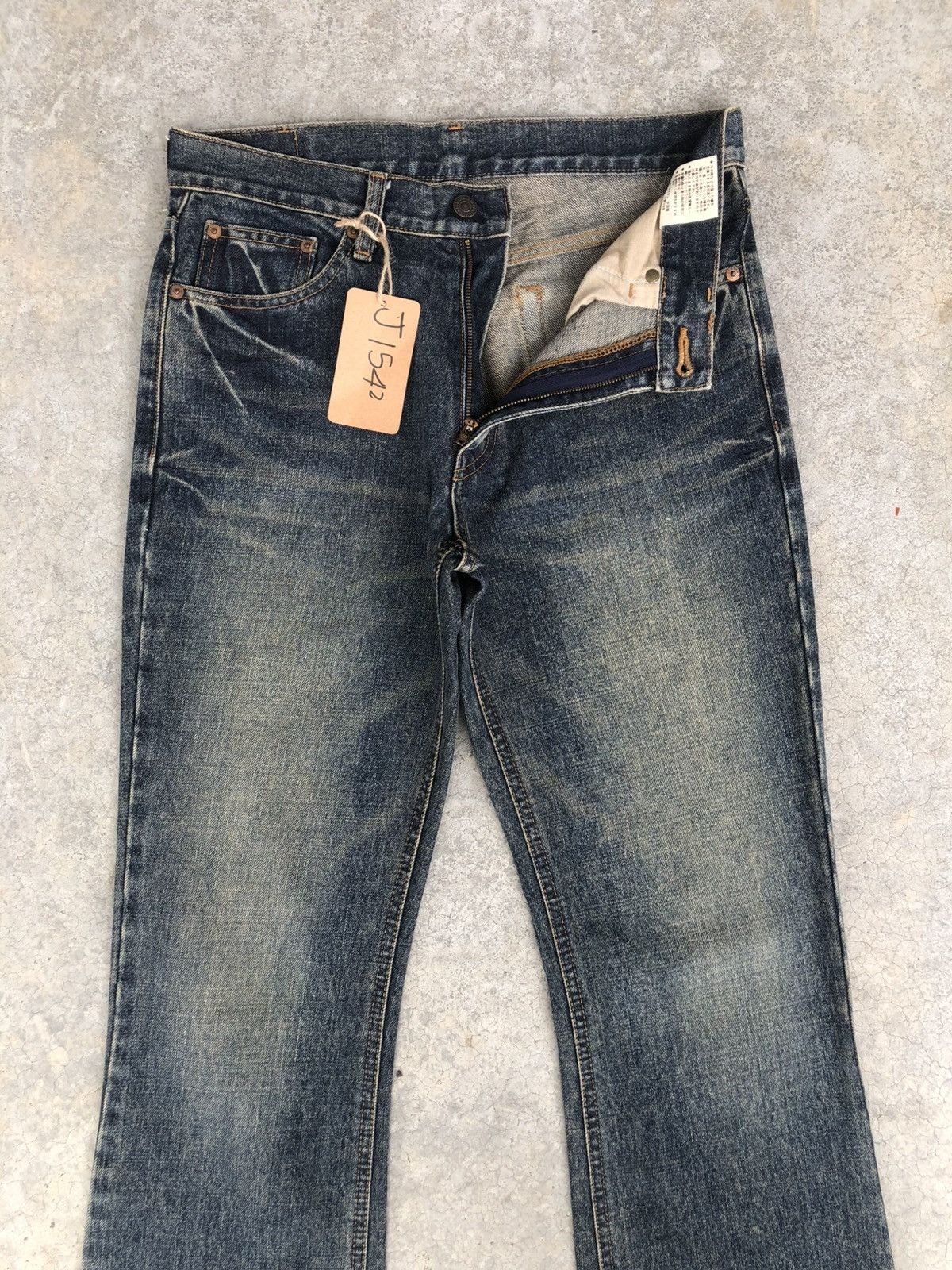 If Six Was Nine Bobson Flared Jeans Mudwash Distressed Jeans Size US 30 / EU 46 - 3 Thumbnail