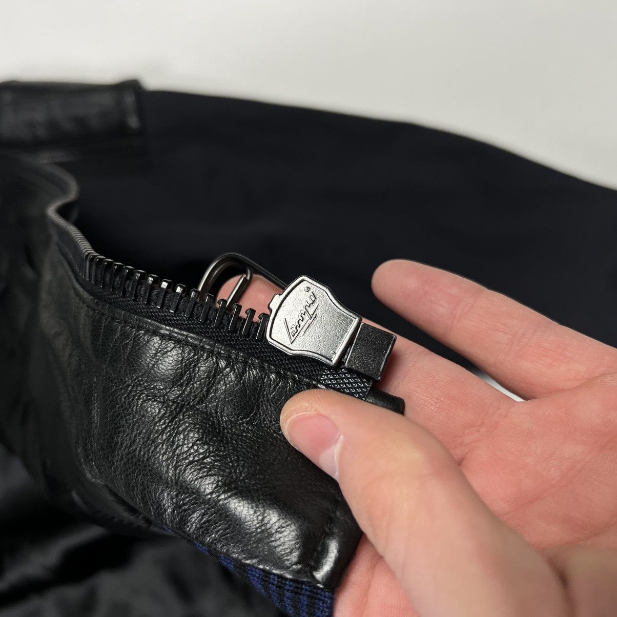 Lanvin Lanvin Classic Leather Bomber Jacket Luxury Blue Size US M / EU 48-50 / 2 - 7 Thumbnail