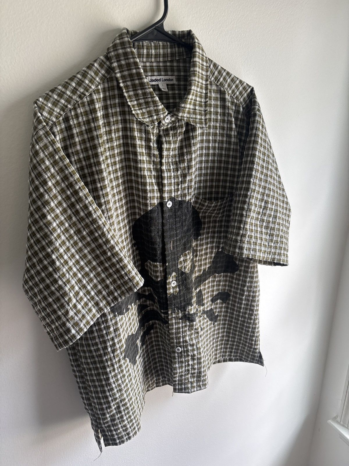 CHECKERED SKULL BUTTON UP