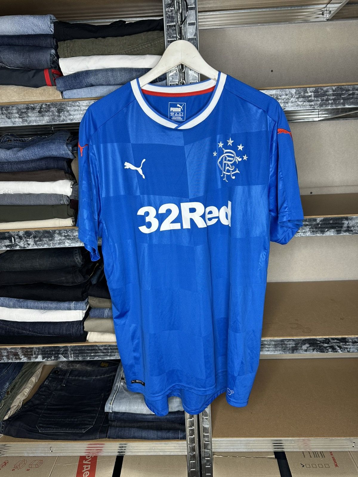 Puma PUMA FC RANGERS GLASGOW 2016/2018 HOME FOOTBALL SOCCER SHIRT Size US XL / EU 56 / 4 - 1 Thumbnail