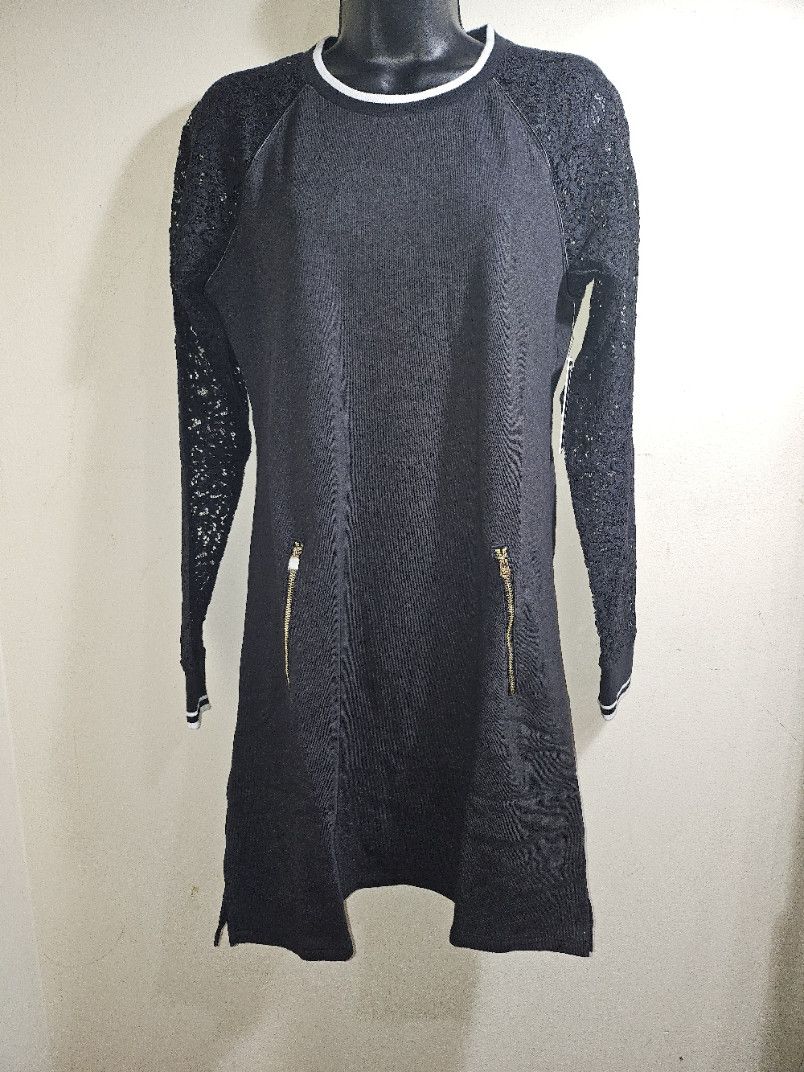 Juicy Couture NWT Juicy Couture Fleece Lace Long Sleeve Mini Dress Medium Size M / US 6-8 / IT 42-44 - 2 Thumbnail