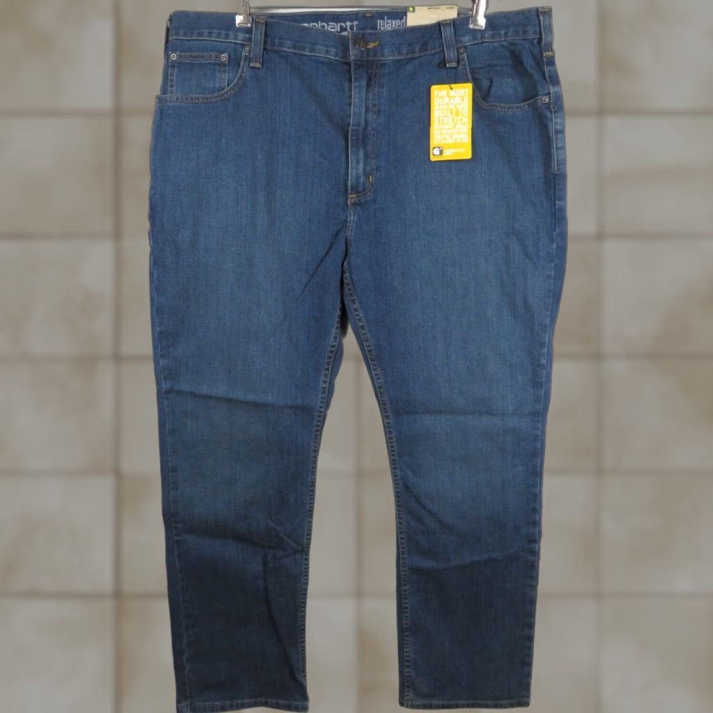 Carhartt NWT Carhartt Jeans 42X32 Denim Relaxed Fit Jeans Men Blue 42 Waist 32 Inseam Work Pants Size US 42 / EU 58 - 1 Thumbnail