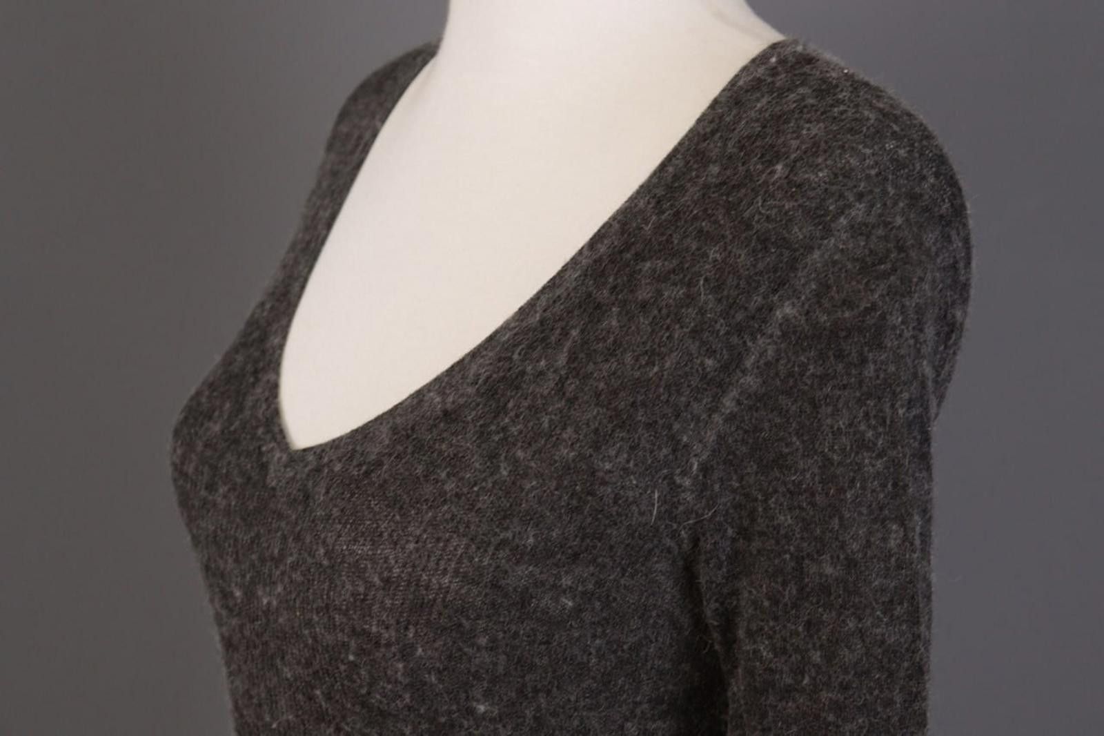 Lanvin Lanvin Gray Alpaca Wool Knitted Pullover Sweater Size S Size S / US 4 / IT 40 - 8 Thumbnail