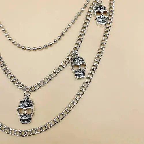 Other Unisex 3 Layer Skull Head Wallet Keychain Size ONE SIZE - 3 Thumbnail