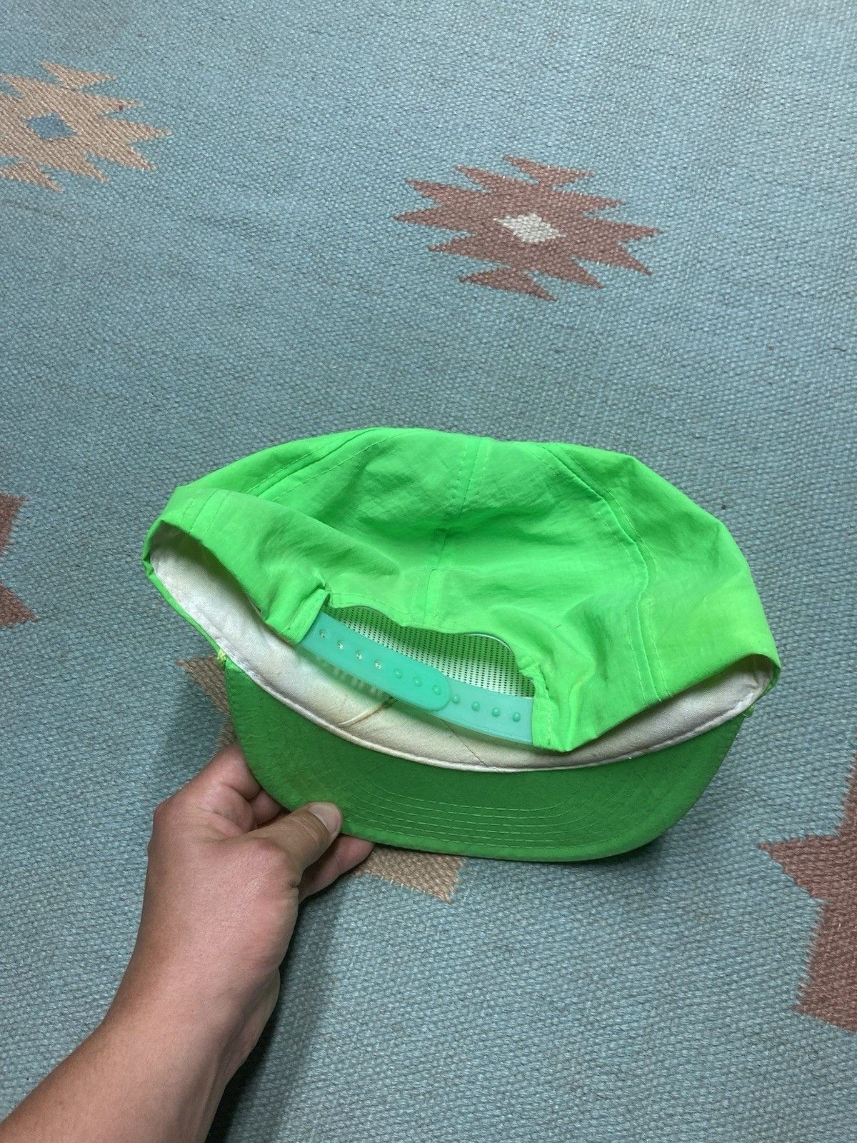 Vintage Vintage SnapBack hat discount tire Michelin neon green nylon Size ONE SIZE - 4 Thumbnail