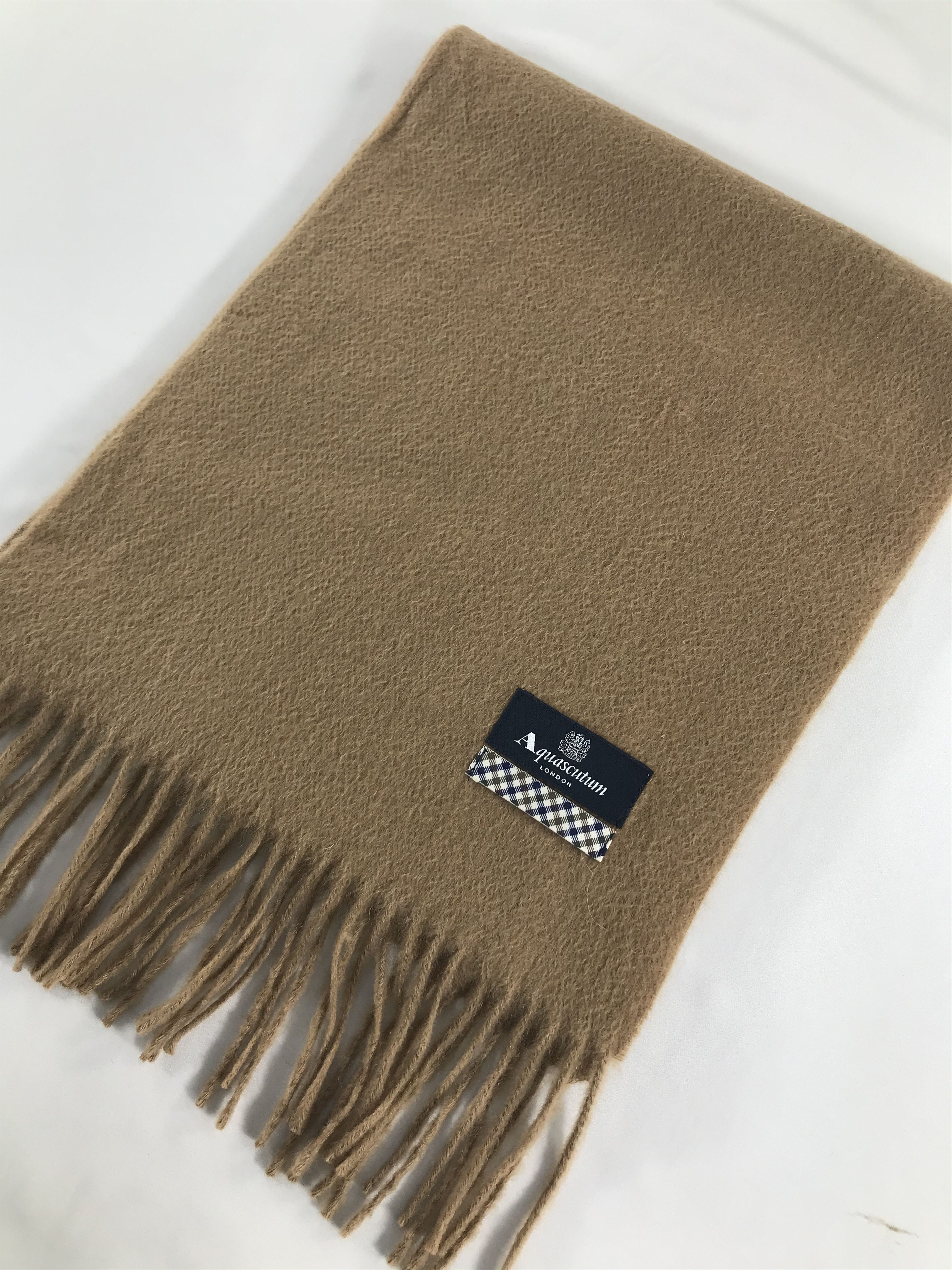Aquascutum Aquascutum Plain Cashmere Scarf Muffler V449 Size ONE SIZE - 3 Thumbnail