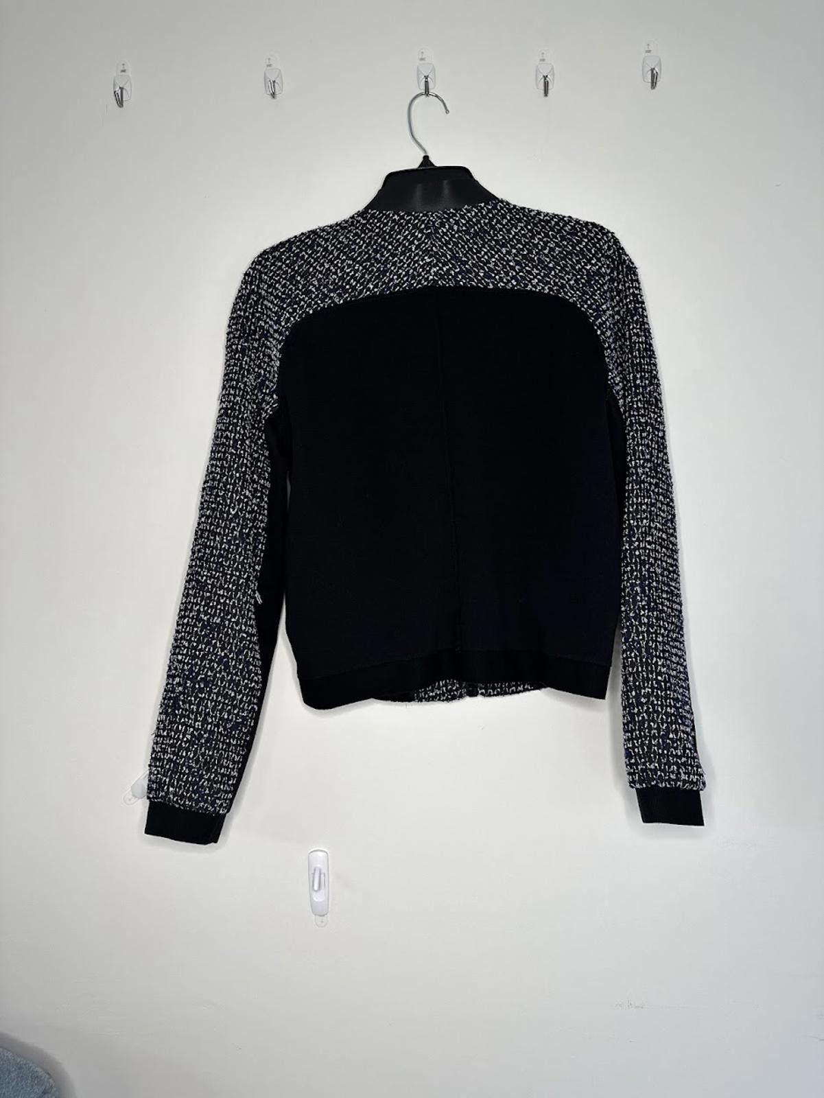 Elie Tahari Elie Tahari Sandie Cropped Zip-Front Tweed Jacket - Sz. M Size M / US 6-8 / IT 42-44 - 3 Thumbnail