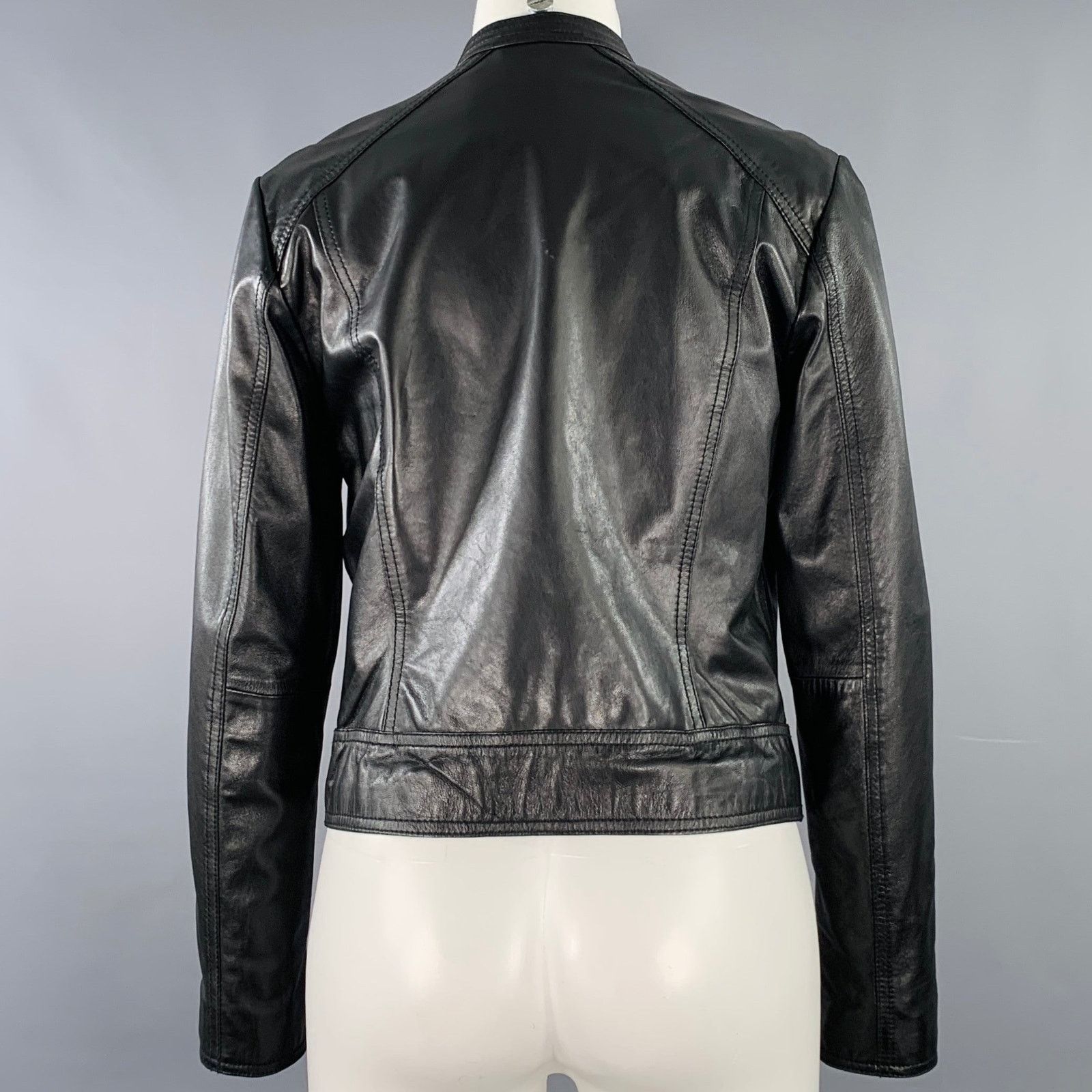 Other MARC NEW YORK Size S Black Leather Motorcycle Jacket Size S / US 4 / IT 40 - 3 Thumbnail