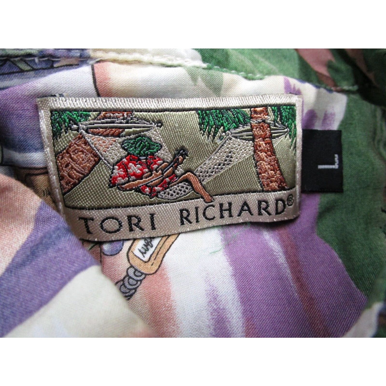 Tori Richard VINTAGE Tori Richard Men's Large Beige Wine Hawaiian Shirt 100% Rayon Button Up Short Sleeve Size US L / EU 52-54 / 3 - 3 Thumbnail