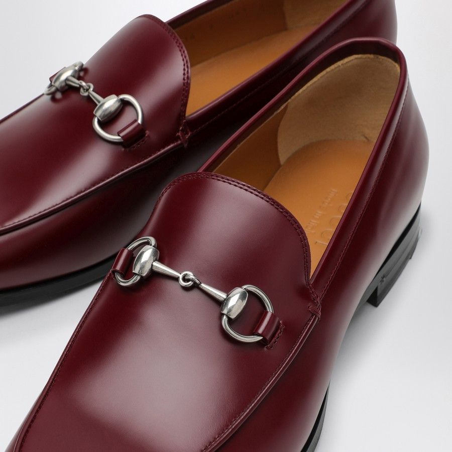 Gucci o1d2blof0525 Horsebit Moccasin Leather Shoes in Red Size US 9 / EU 42 - 5 Thumbnail