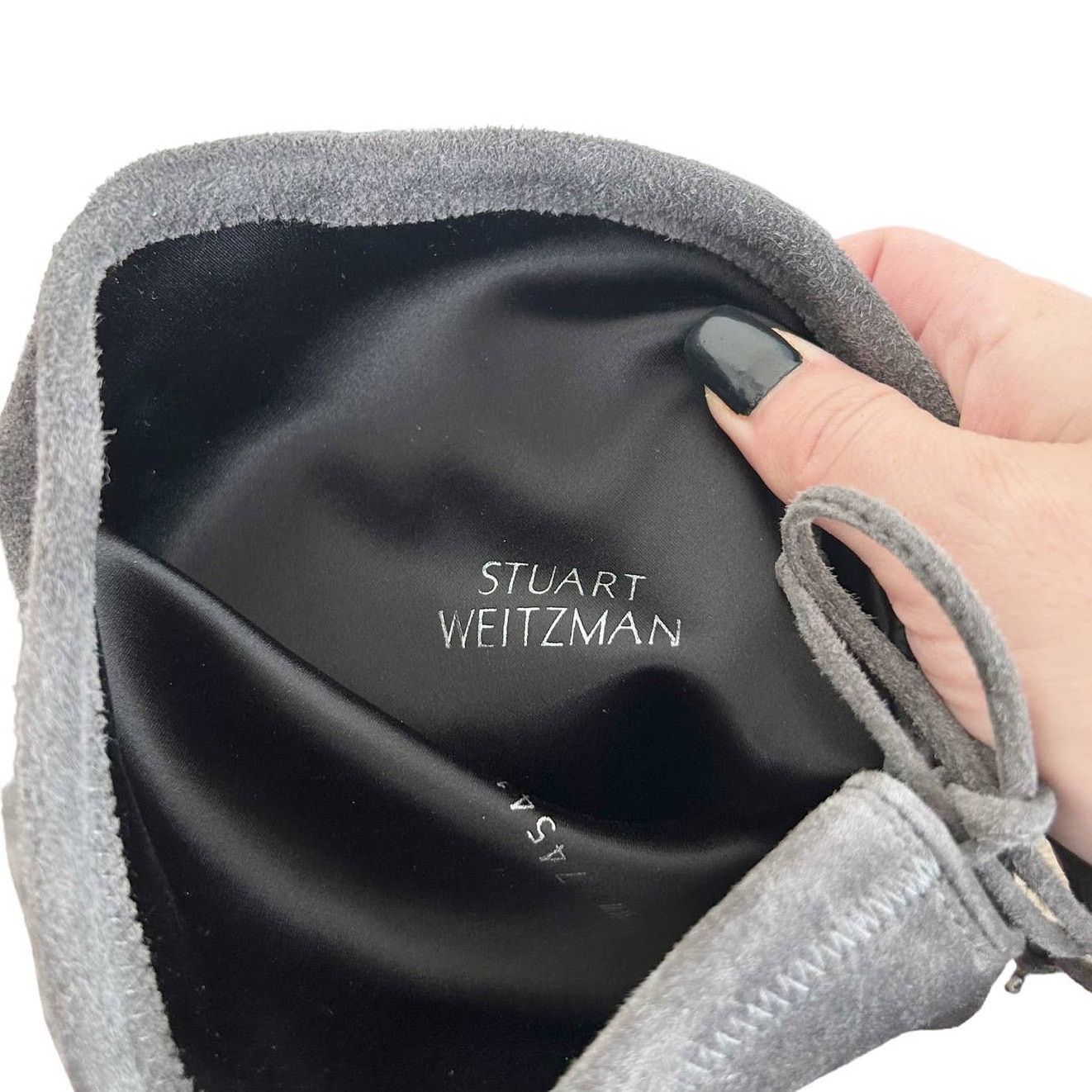 Stuart Weitzman Stuart Weitzman Gray Suede Highland Over The Knee Boots 10.5 Size US 10.5 / IT 40.5 - 11 Thumbnail