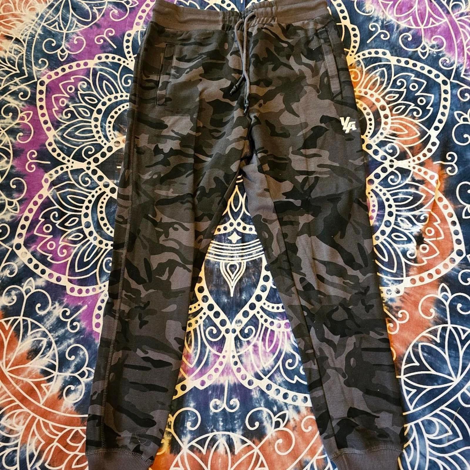 YoungLA YoungLA Men's Black and Grey Camo Joggers Size US 34 / EU 50 - 1 Thumbnail