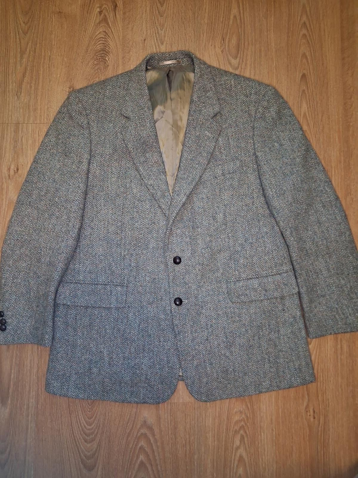 Harris Tweed Harris Tweed Sport Coat Mens 44R Beige Virgin Wool Donegal Size 44R - 1 Thumbnail