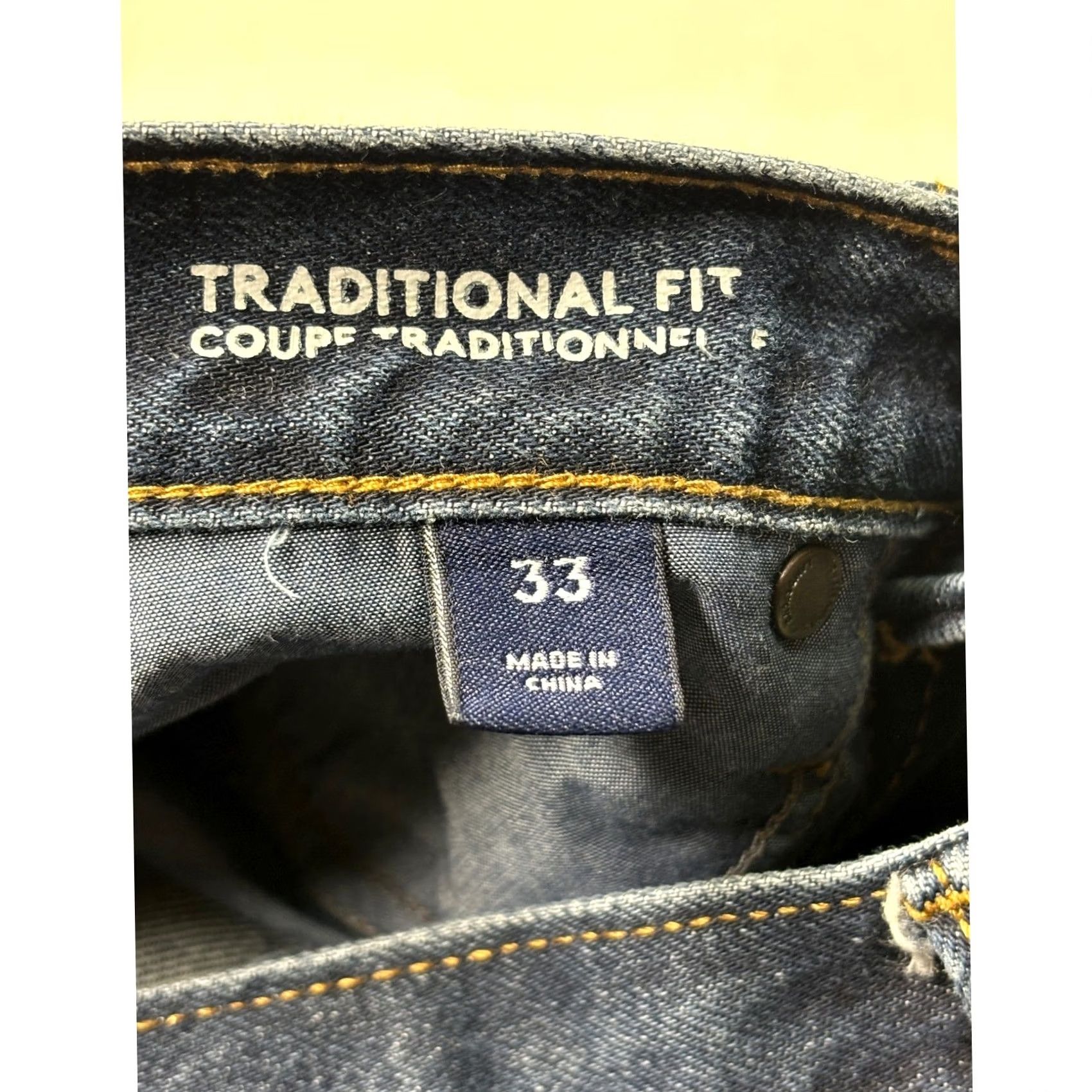 Lands' End VINTAGE? No — Lands' End Dark Wash Denim Jeans Mens 33x25 Lands' End Traditional Fit Jeans Regular Fit 33 Inseam 25 Dark Denim Pants Blue Shoes? Size US 33 - 6 Thumbnail