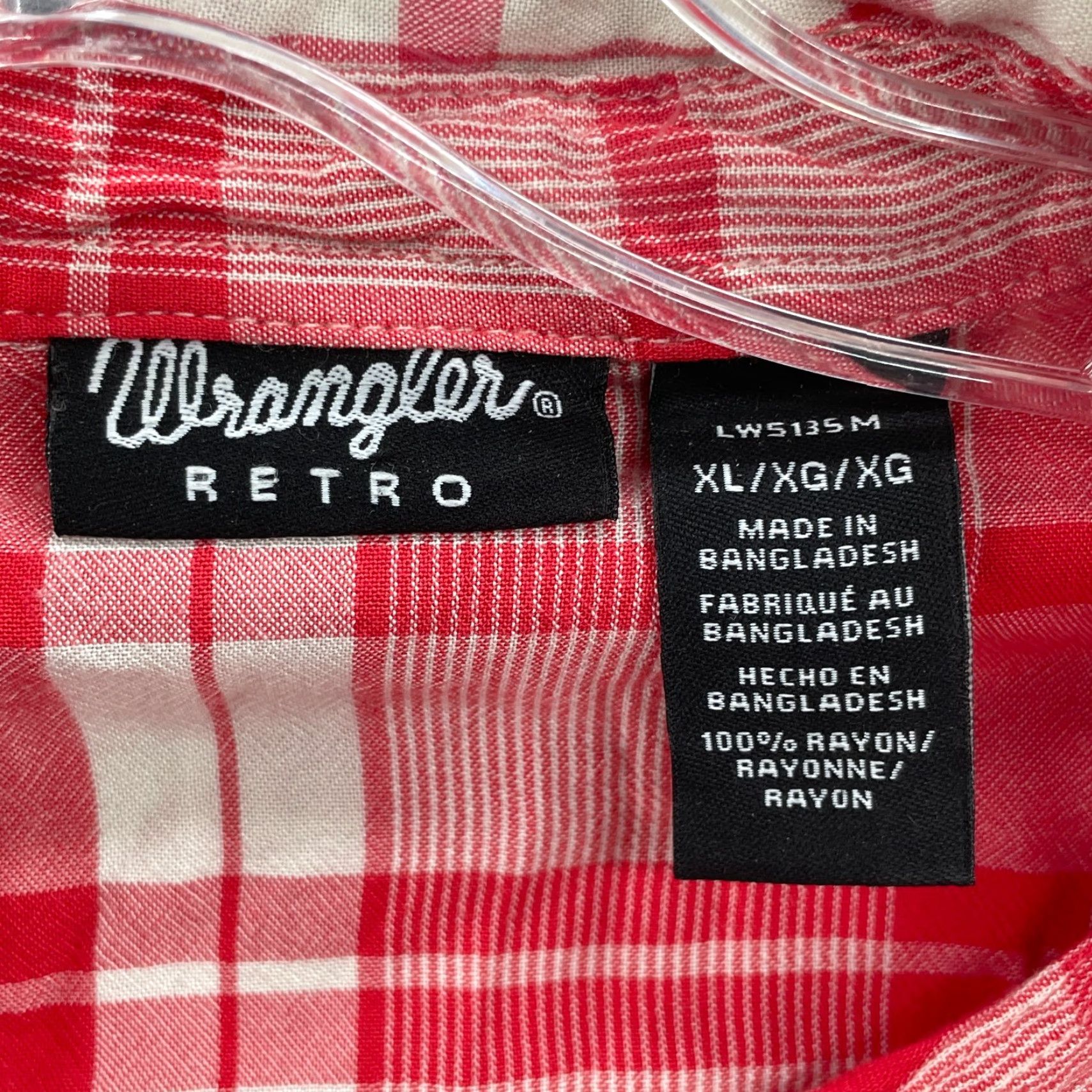 Wrangler Wrangler Shirt Women's XL Red Plaid Pearl Snap Western Cowboy Rodeo Y2k Cowgirl Vintage? Size XL / US 12-14 / IT 48-50 - 5 Thumbnail