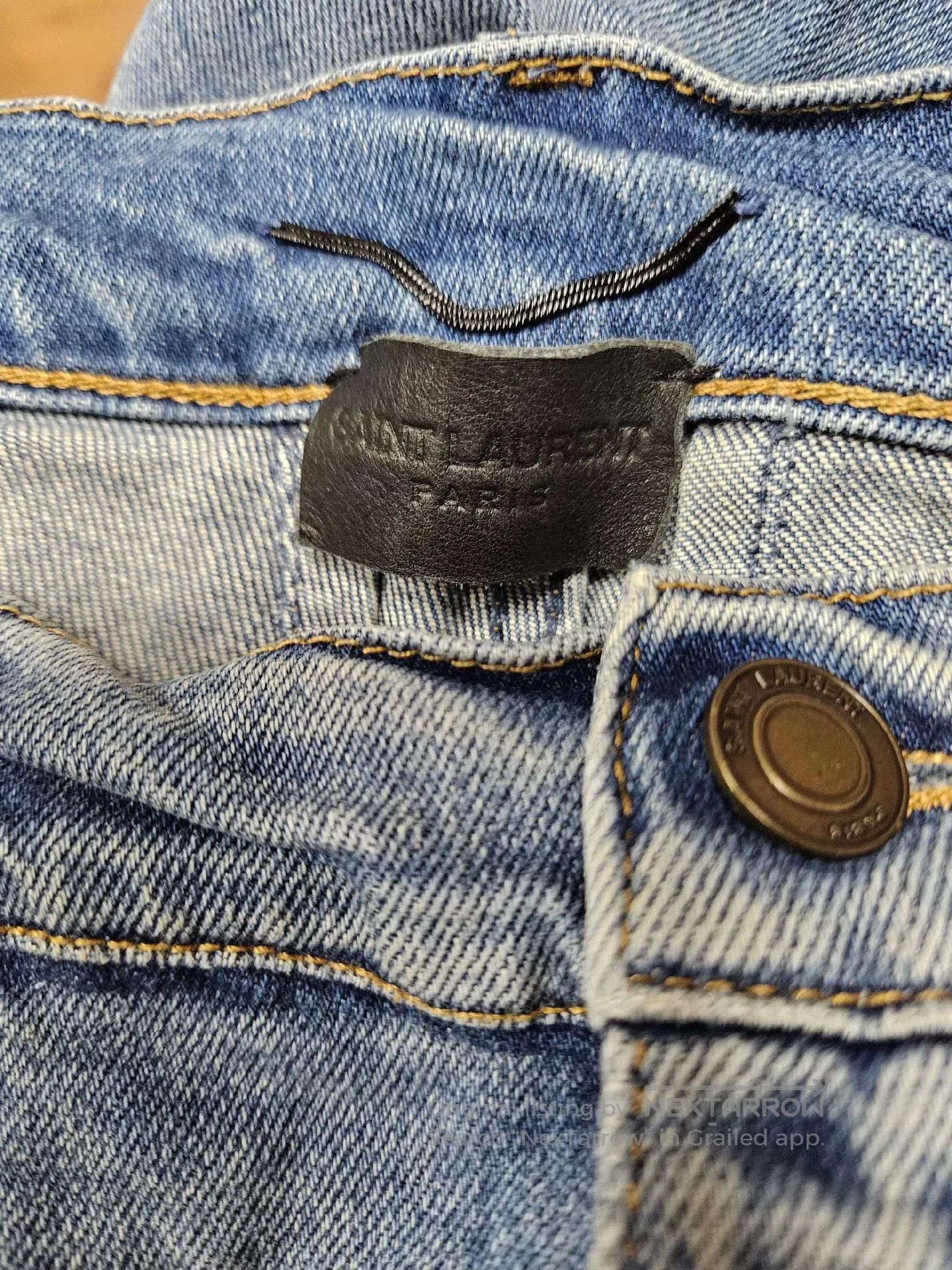 Saint Laurent Paris Saint Laurent Paris Light Blue Denim Jeans. Size US 33 - 5 Thumbnail