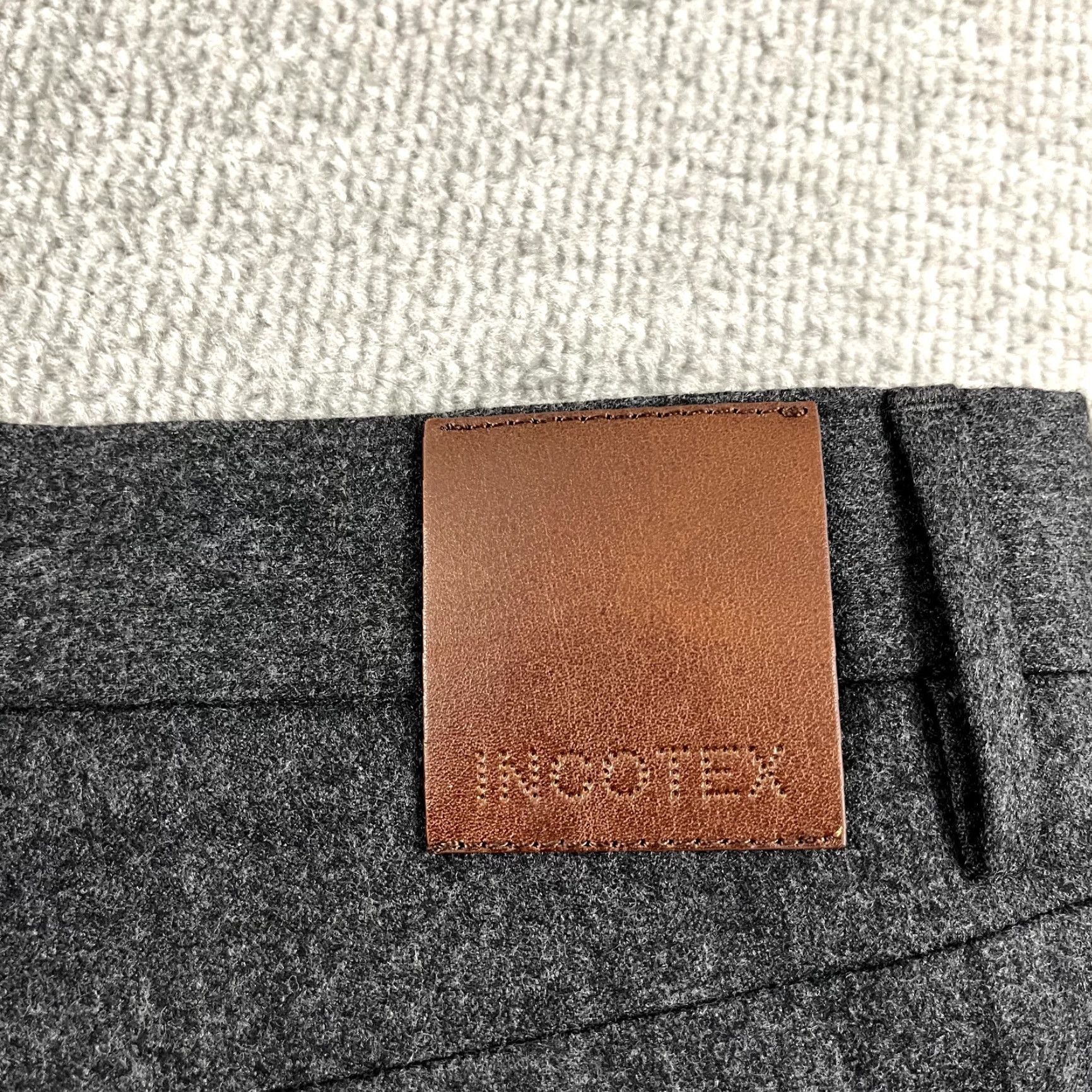 Incotex INCOTEX Pants Mens 38x33 Regular Straight Charcoal Gray Wool Dress Trousers Size US 38 / EU 54 - 3 Thumbnail