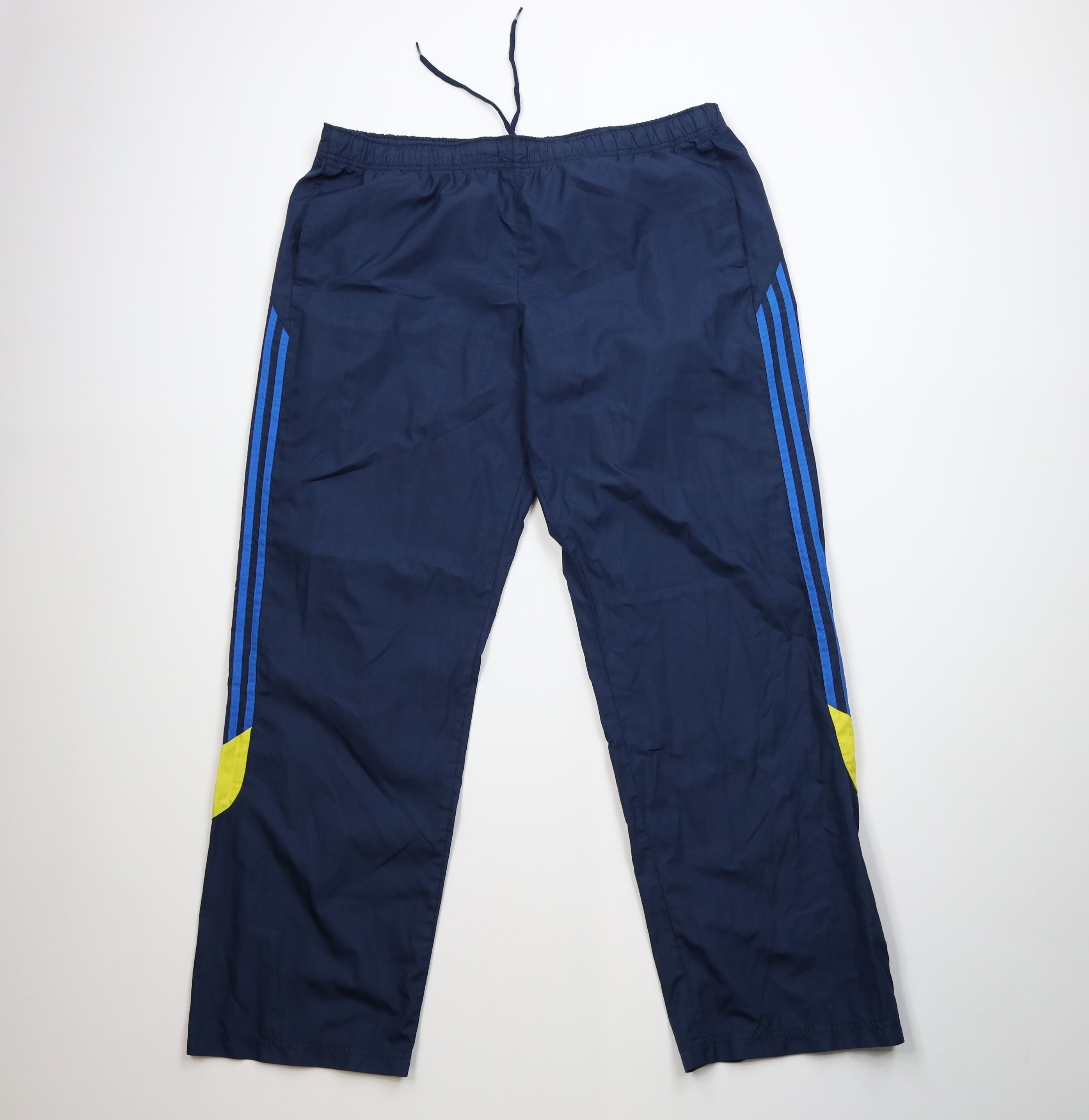 Adidas Vintage Y2K Adidas Striped Wide Leg Windbreaker Pants Blue Size US 38 / EU 54 - 1 Thumbnail
