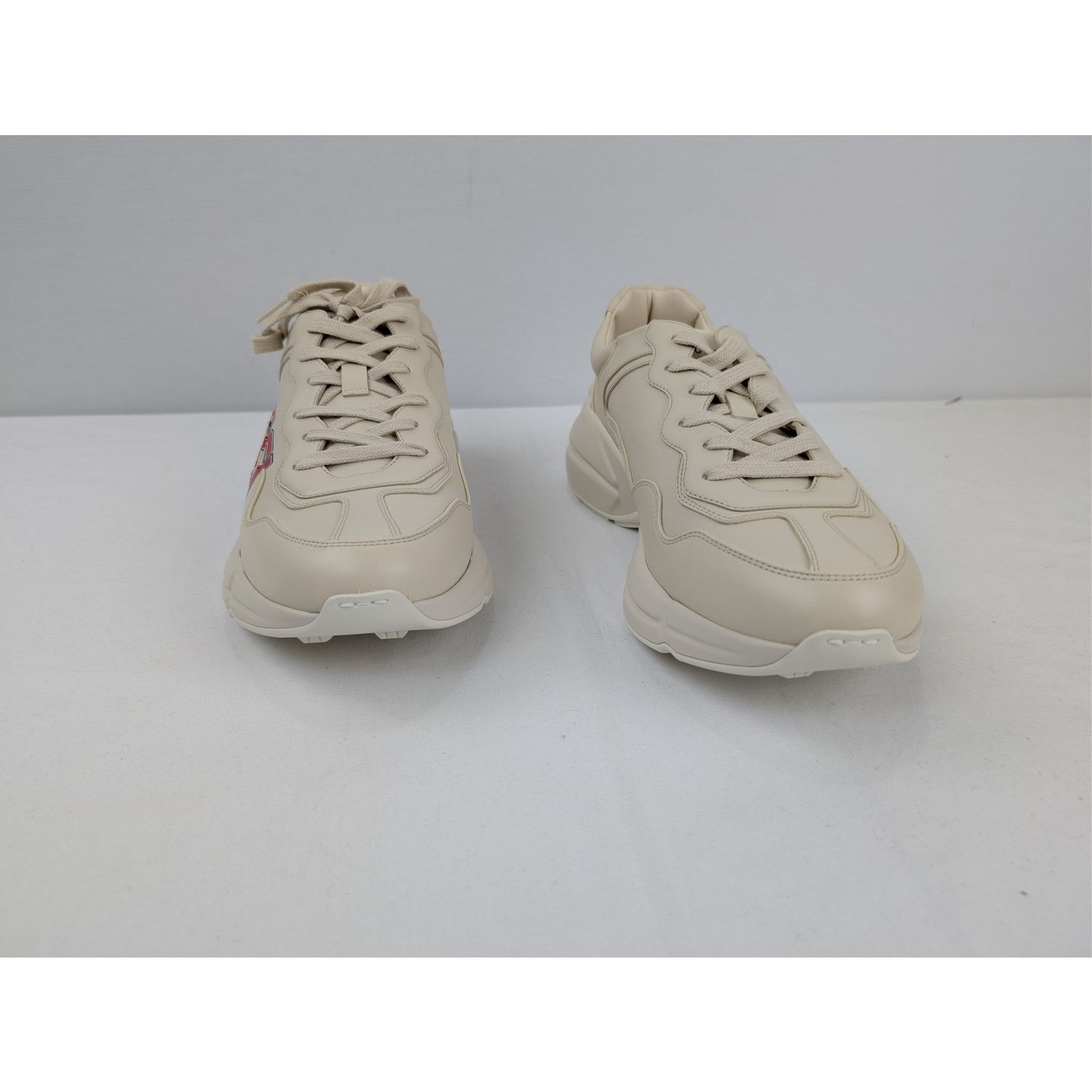 Gucci o1rshd1 Gucci logo print Rhyton leather sneakers in ivory Size US 10.5 / EU 43-44 - 5 Thumbnail