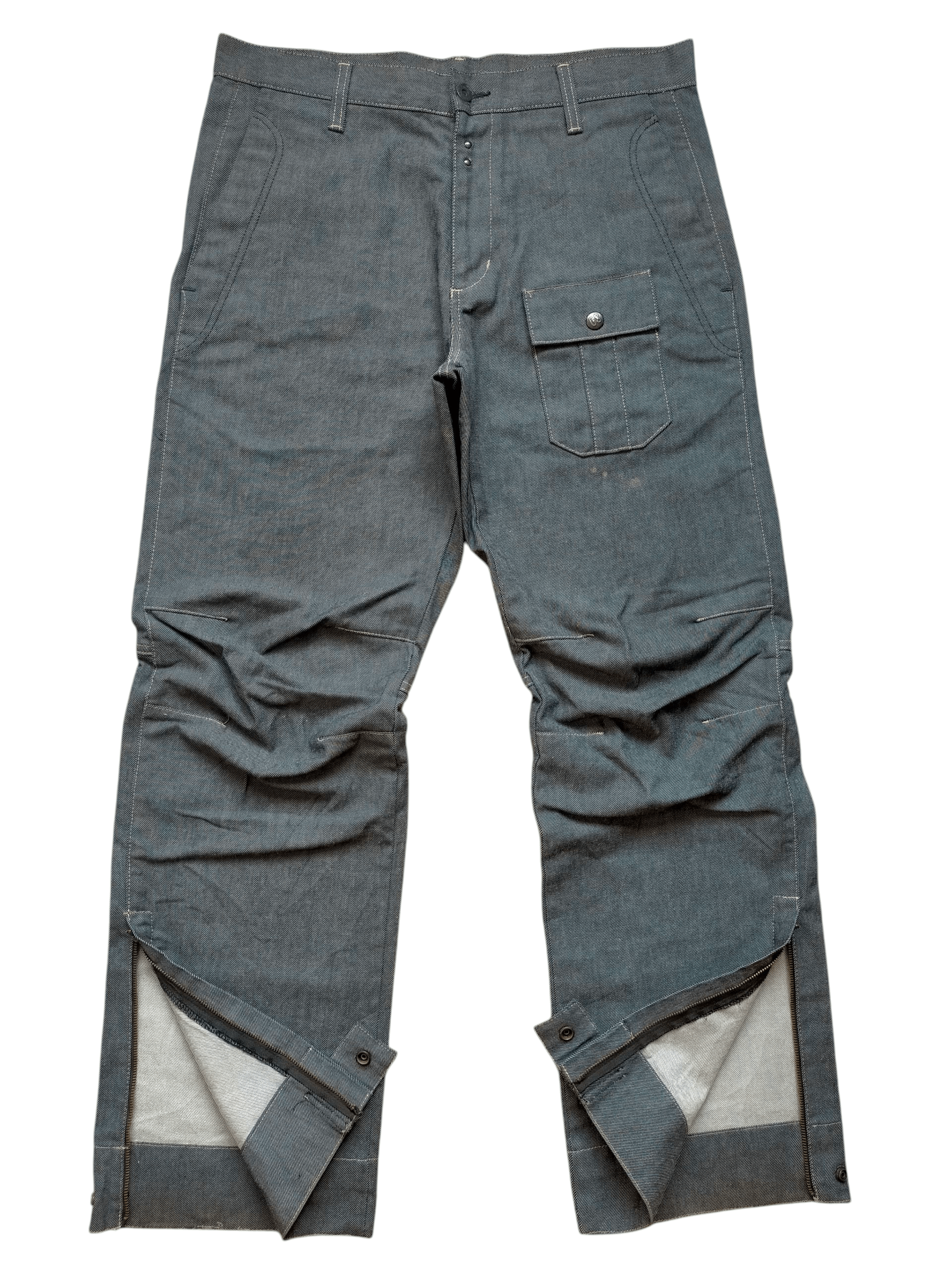 G-Star G-Star Raw Denim Silver Single Pocket Rider Denim Pants Size US 36 / EU 52 - 2 Thumbnail
