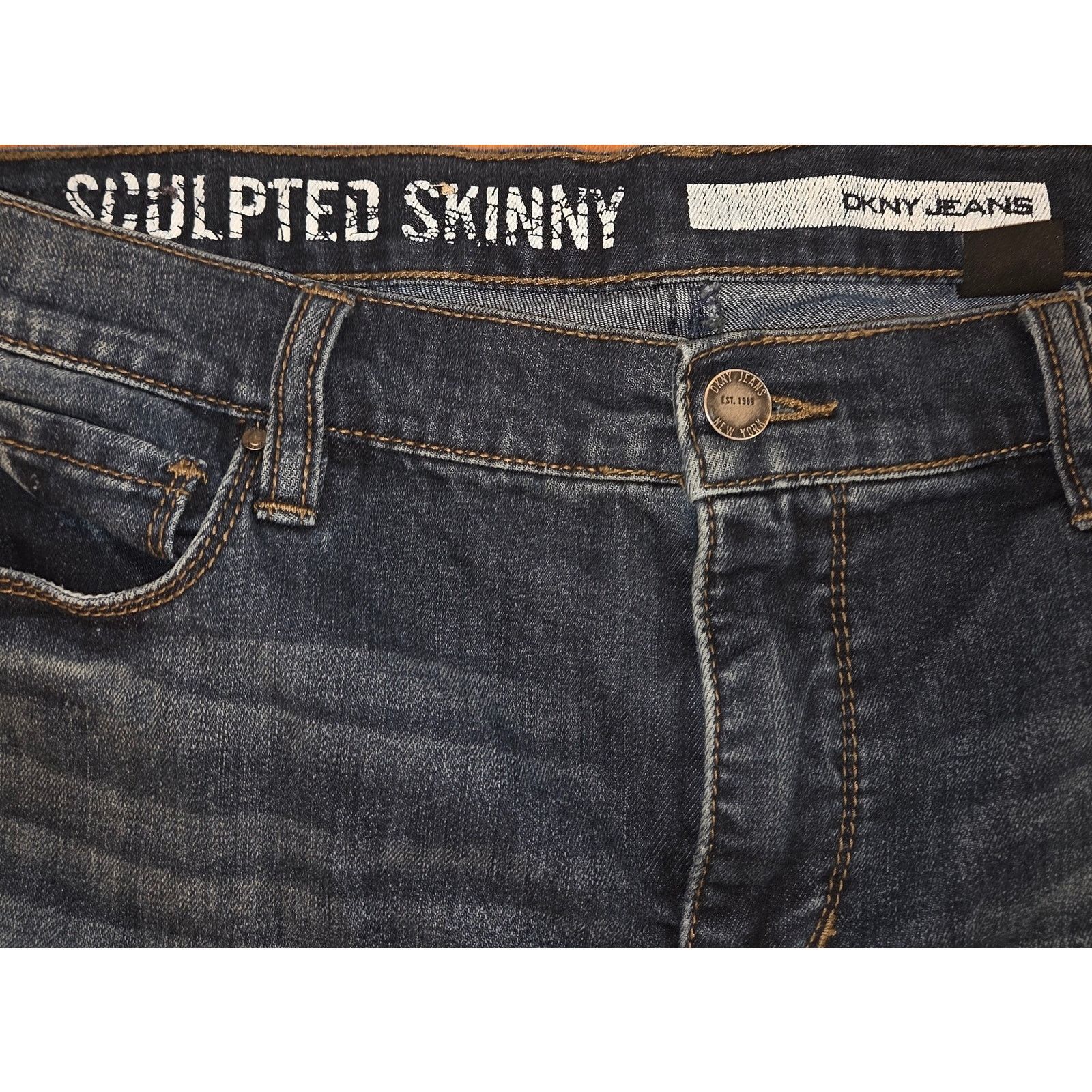 DKNY DKNY Sculpted Skinny Jeans Dark Wash Denim - Size 12 Size 34" / US 12 / IT 48 - 6 Thumbnail
