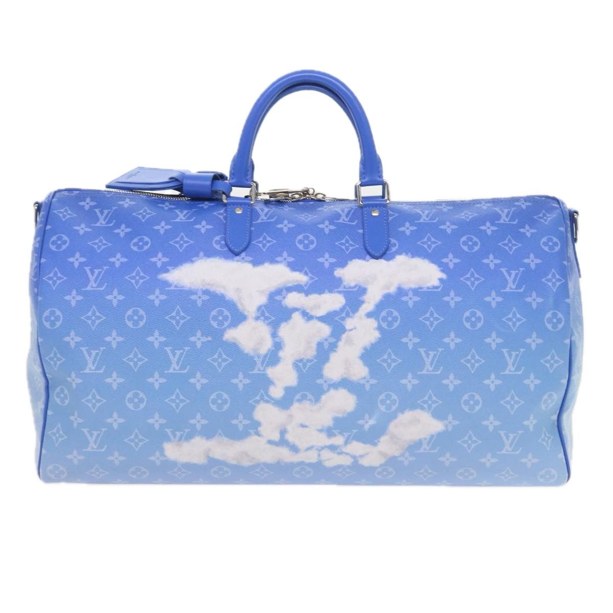 Louis Vuitton Keepall Bandouliere 50 Blue Canvas Travel Bag (Pre-Owned) Size ONE SIZE - 1 Thumbnail