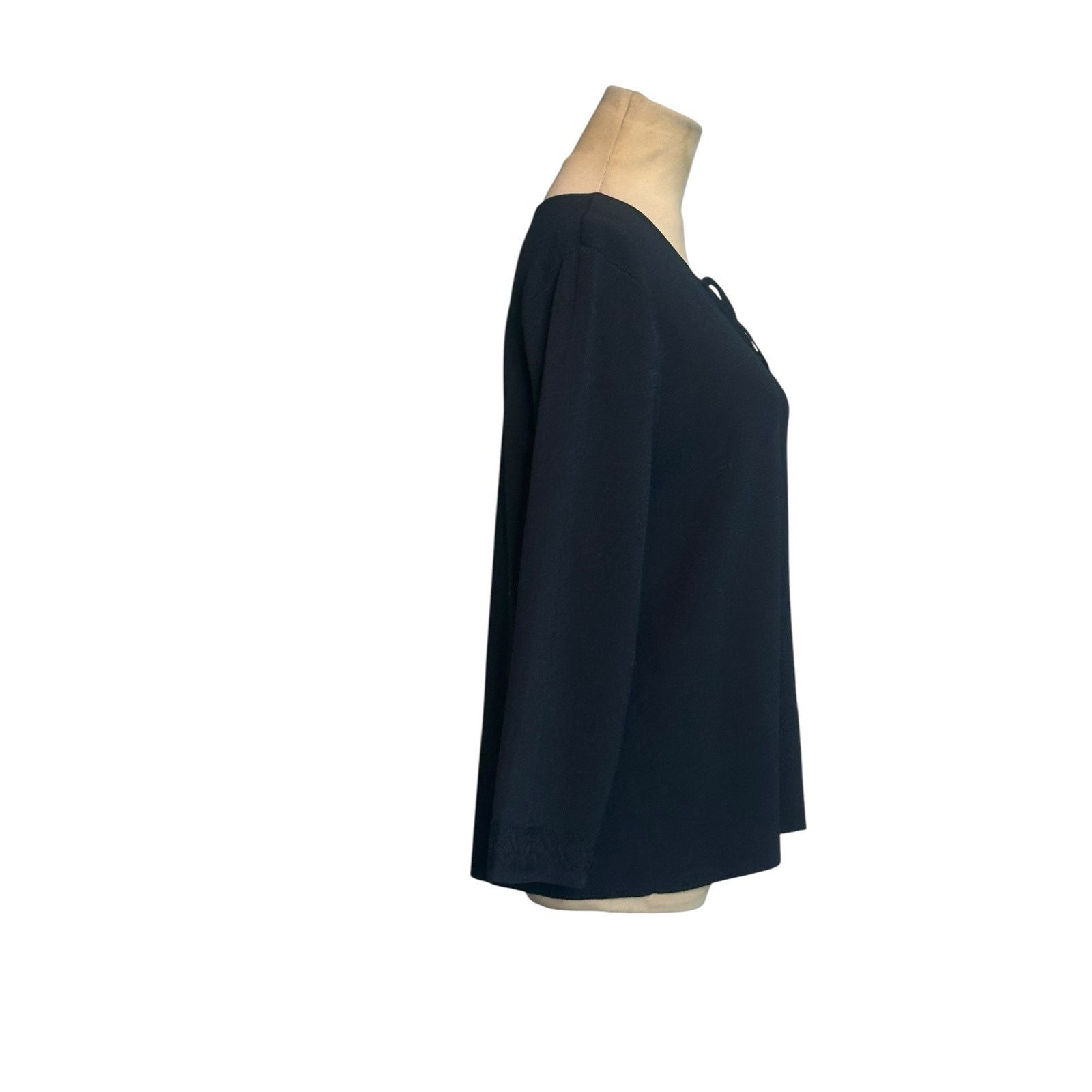 Liz Claiborne Liz Claiborne navy 3/4 sleeves knit sweater size Large Size L / US 10 / IT 46 - 13 Thumbnail