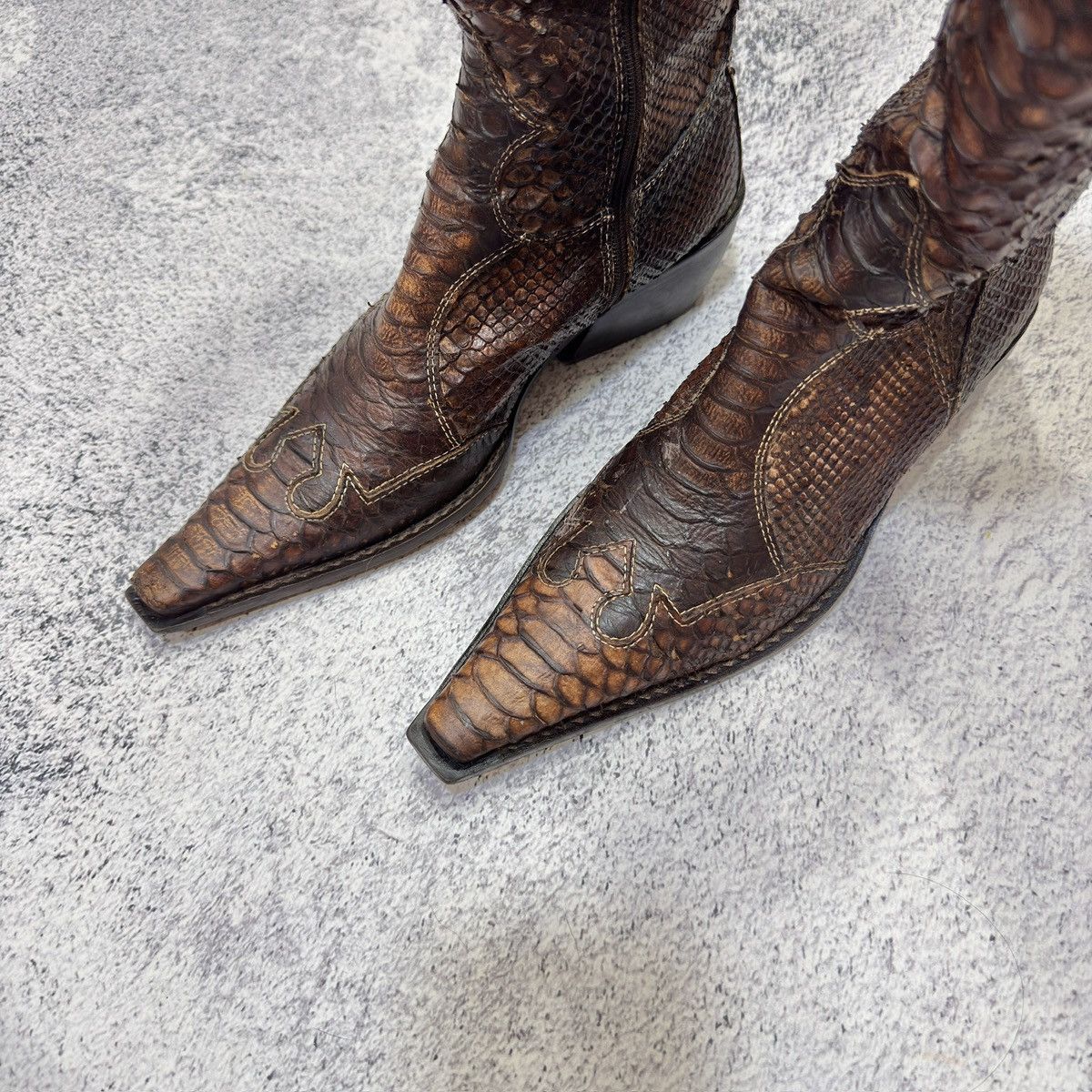 Other Progetto Italy Python Western Boots UK5 US7 EU38 24cm Size US 8 / IT 38 - 7 Thumbnail