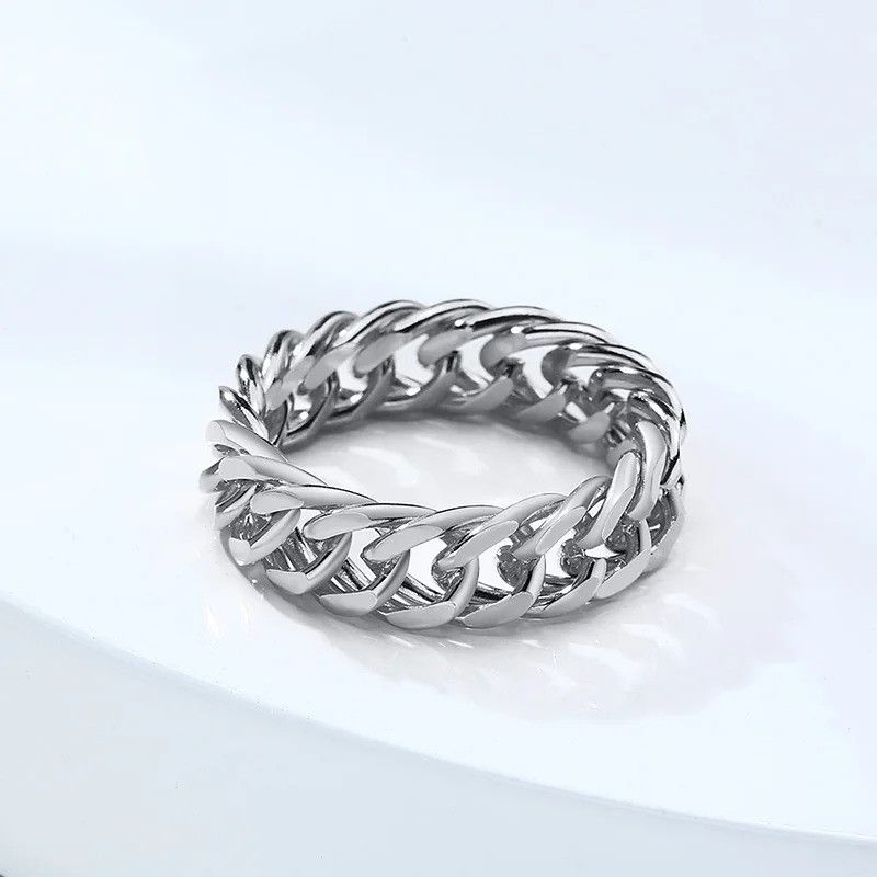 Jewelry × Vintage Mens Miami Cuban Chain Ring Size ONE SIZE - 2 Thumbnail