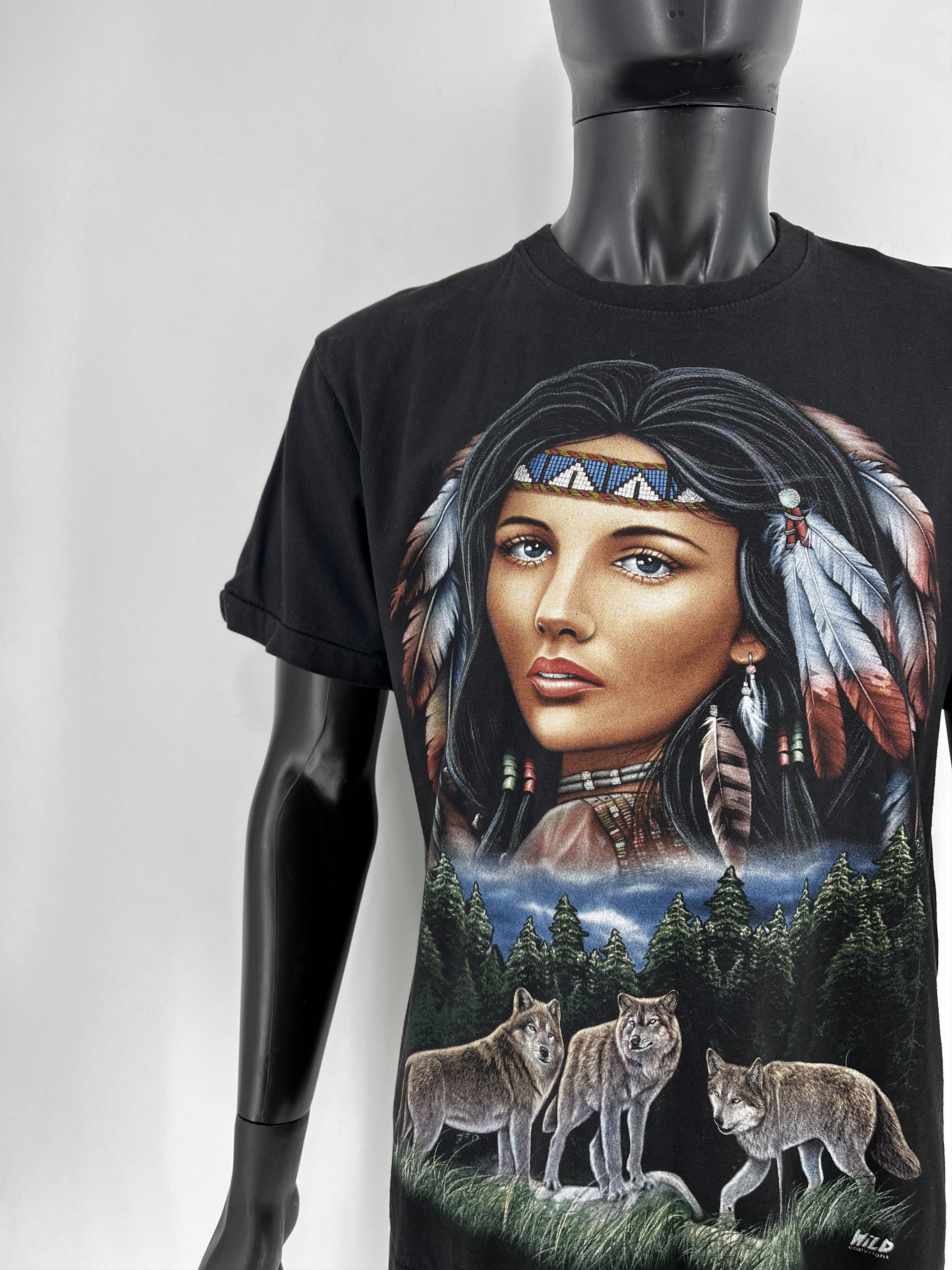 Band Tees Donna Maglia RAGAZZA INDIANA NATIVI USA viaggio America moto Size US L / EU 52-54 / 3 - 6 Thumbnail
