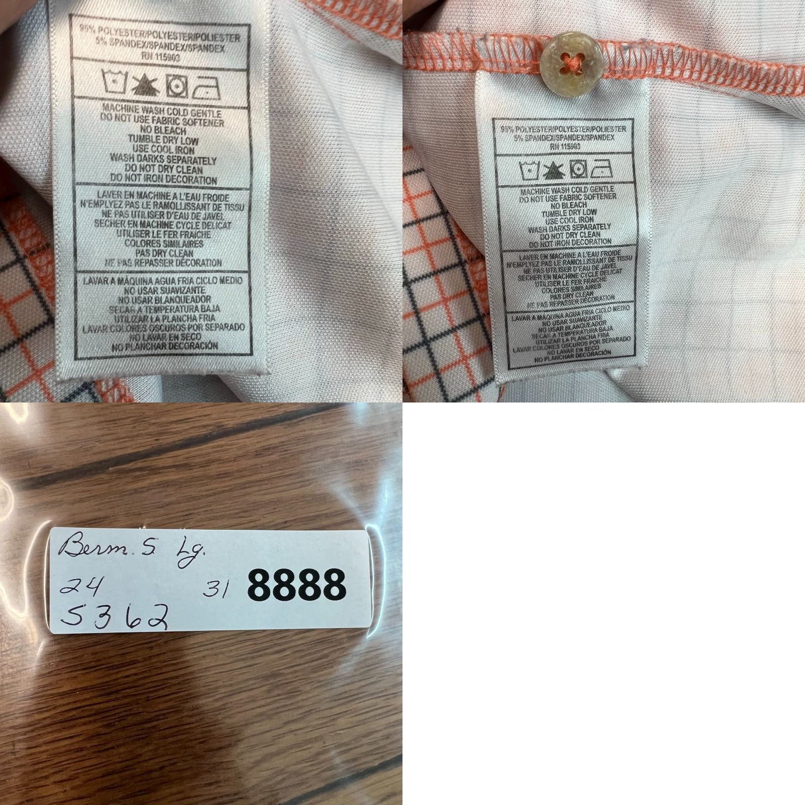Hogan VINTAGE Ben Hogan Foundation Golf Shirt Mens L White Orange Checked Shirt Polo US Shirt Mens L White Orange Checked Size US L / EU 52-54 / 3 - 8 Thumbnail