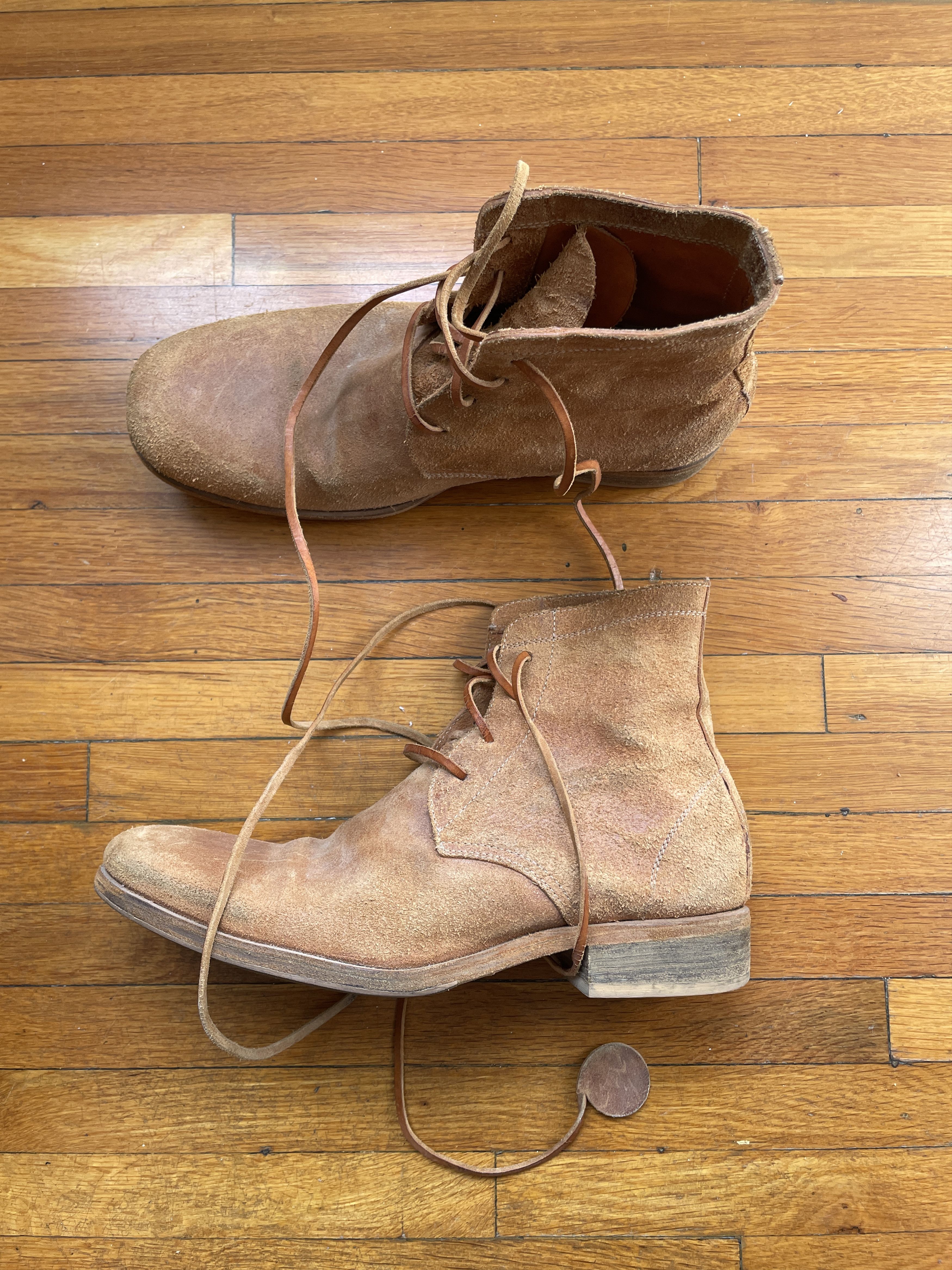 Carpe Diem Ankle Boots, Beige, reverse leather OG Size US 7 / EU 40 - 3 Thumbnail