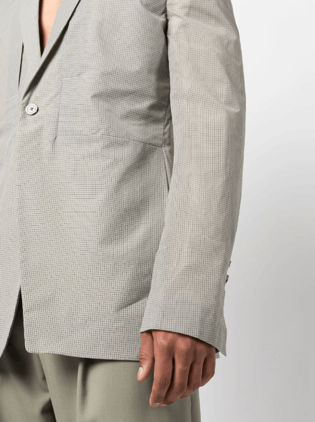 Rick Owens BNWT SS23 RICK OWENS "EDFU" FOGPOCKET CHECKERED JACKET 50 Size US M / EU 48-50 / 2 - 12 Thumbnail