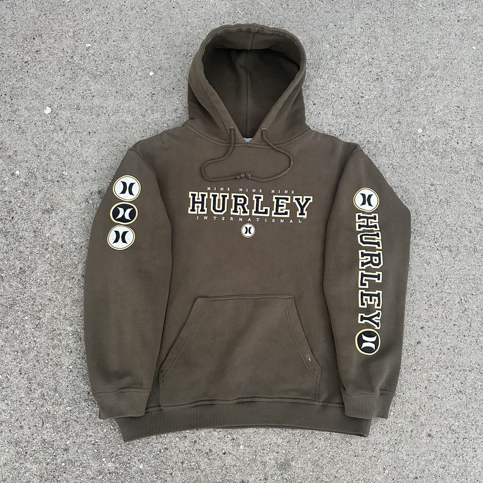 Hurley × Vintage Vintage 1999 Hurley International Green Hoodie Surf Y2K Size US L / EU 52-54 / 3 - 2 Thumbnail