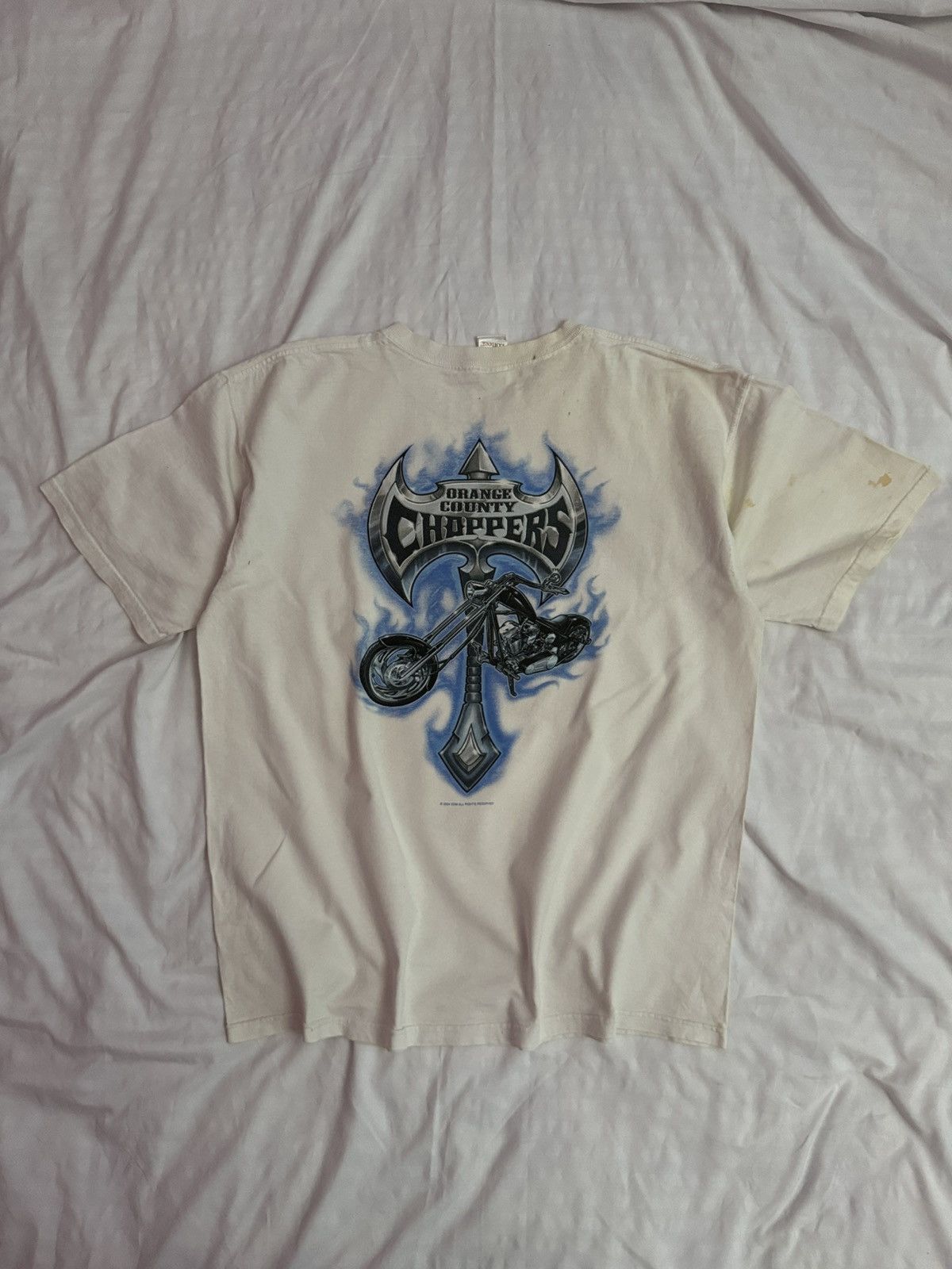 Harley Davidson 2000s Thrashed Faded Orange County Choppers Tees Size US XL / EU 56 / 4 - 1 Thumbnail