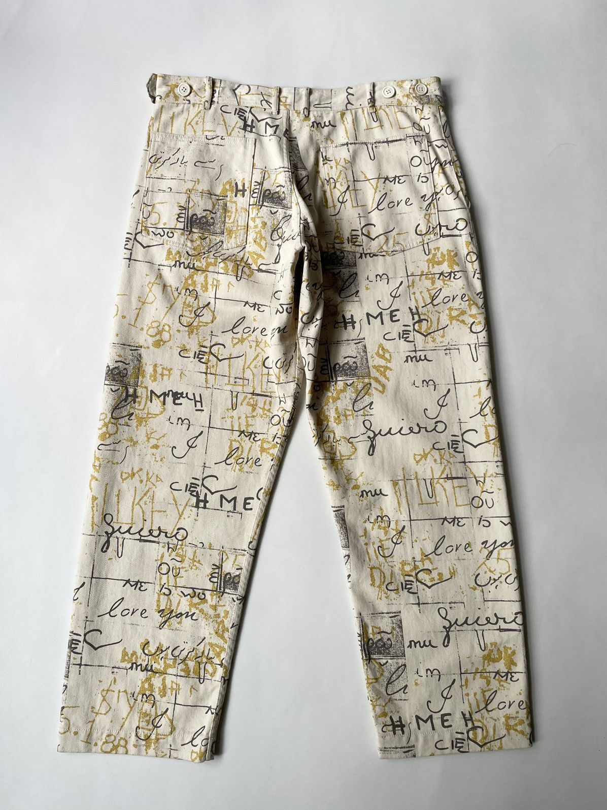 Comme des Garcons S/S 07 ‘Text Print’ Utility Trousers Size US 36 / EU 52 - 11 Thumbnail
