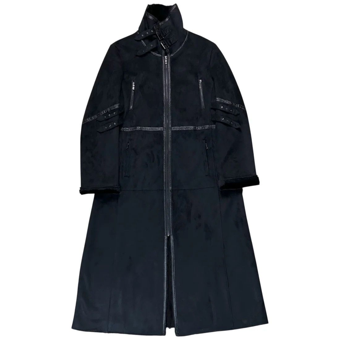 Balmain Balmain Multi Strap Faux Suede Coat - 90s Size US S / EU 44-46 / 1 - 1 Thumbnail