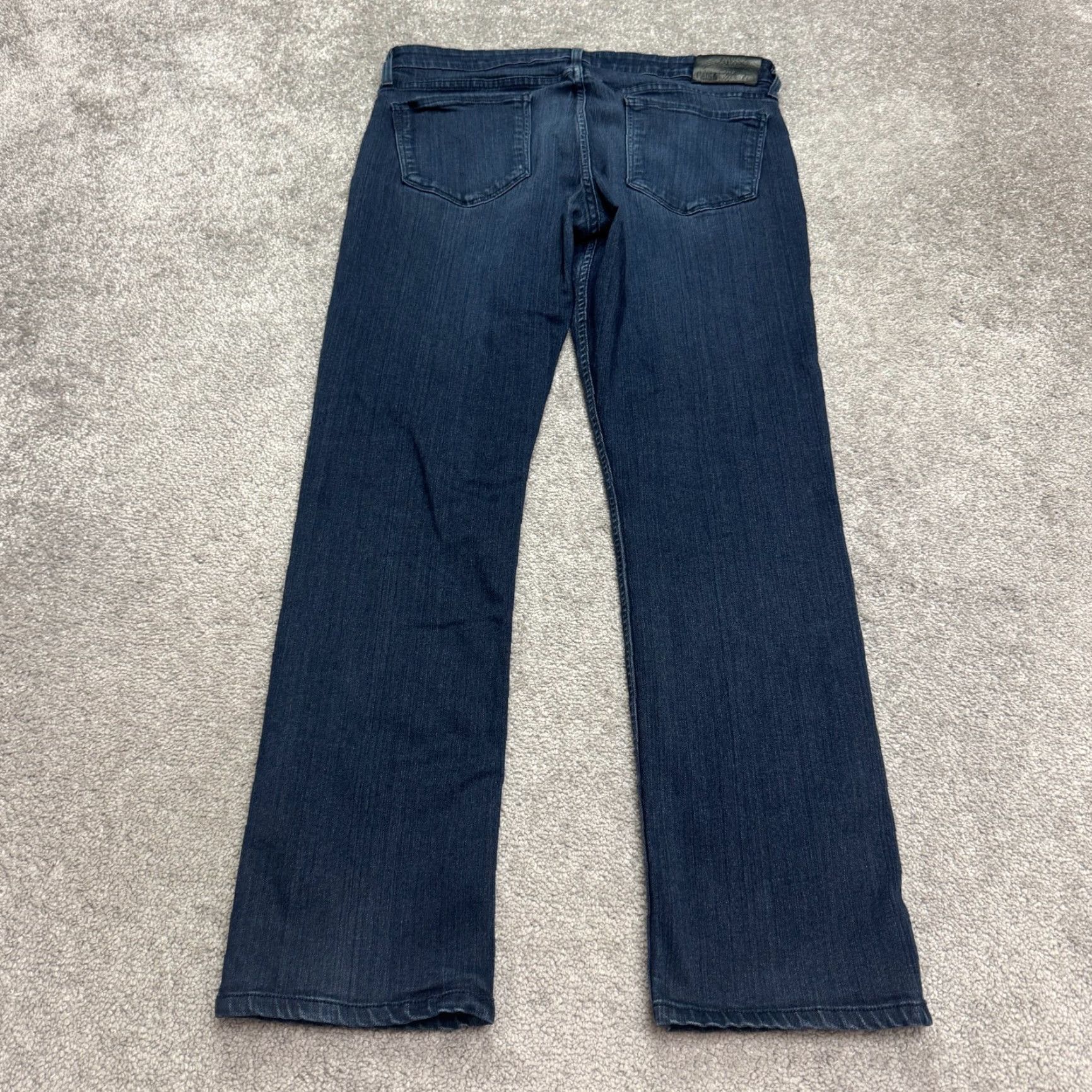 Paige PAIGE Federal Slim Straight Jeans Mens 34x30 Denim Blue Dark Wash Casual USA Streetwear 90s Modern Mens Size US 34 / EU 50 - 2 Thumbnail