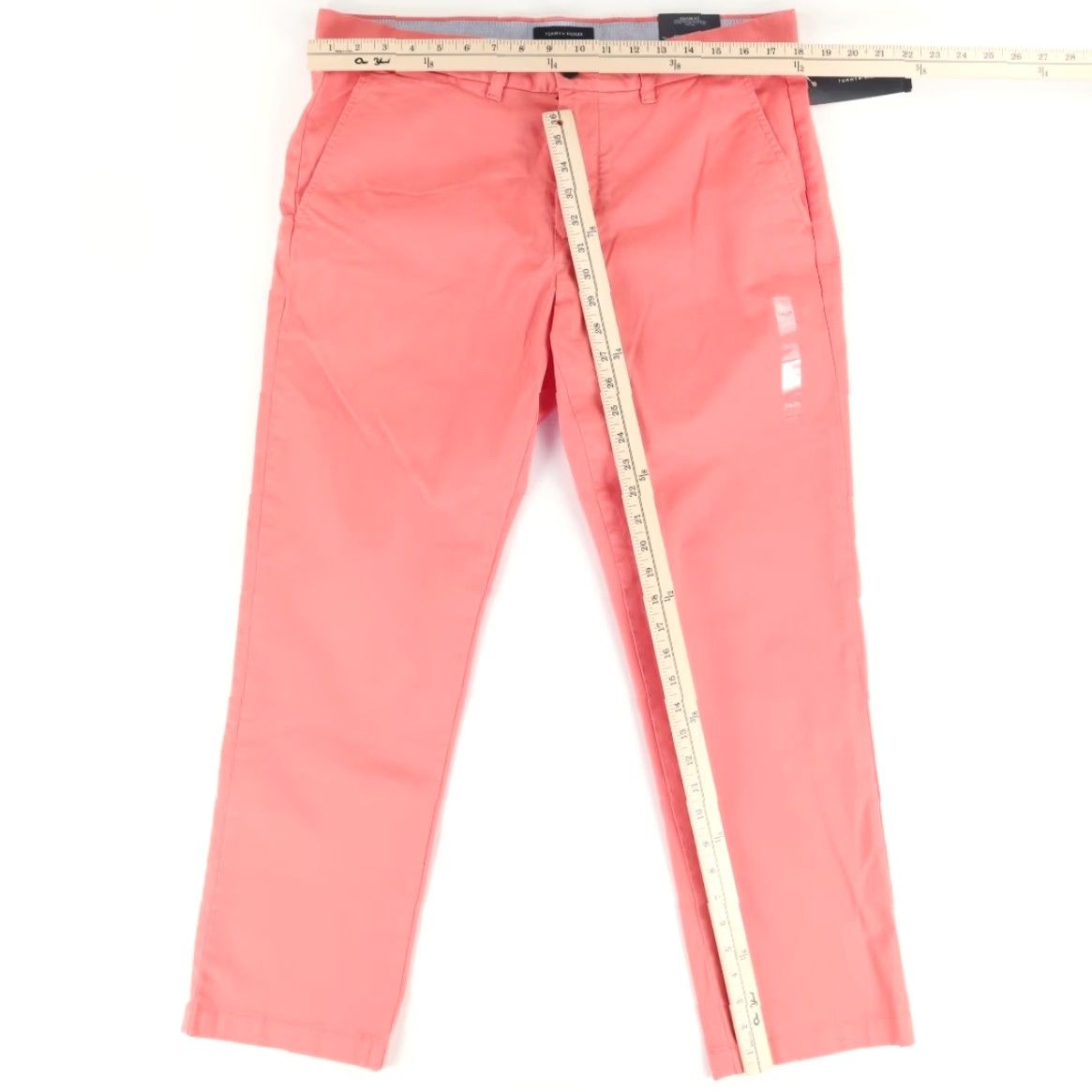 Tommy Hilfiger Tommy Hilfiger TH Flex Cotton Canvas Chino Pants Red Men 34 Regular Inseam 29in Flat Front Button Size US 34 / EU 50 - 3 Thumbnail