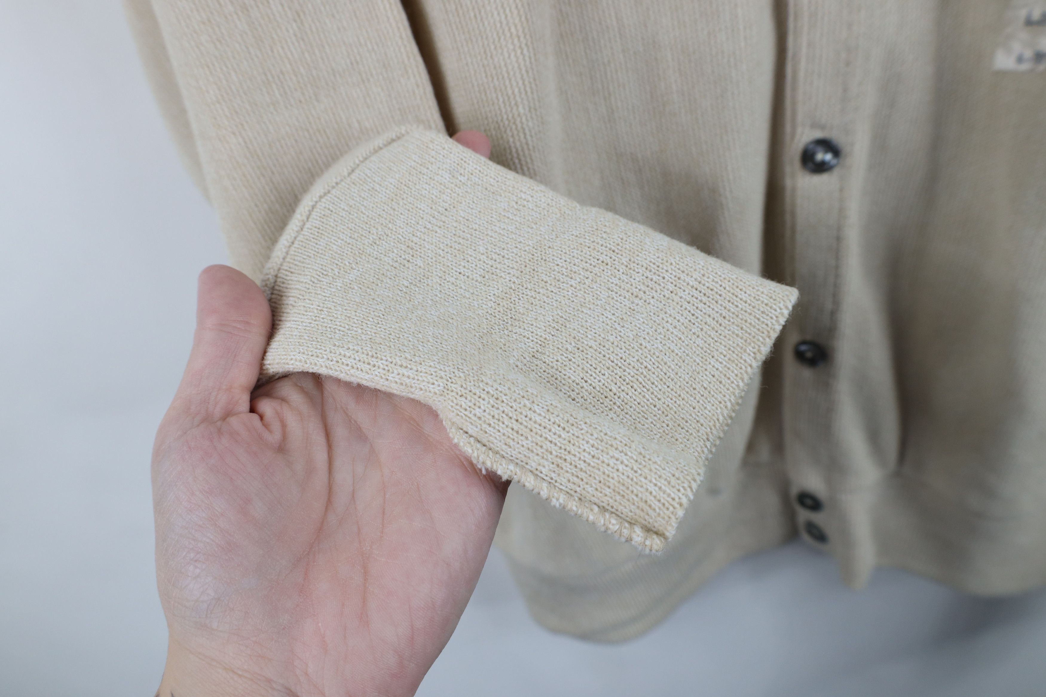 Vintage Deadstock Vintage 90s Streetwear Cardigan Sweater Beige USA Size US L / EU 52-54 / 3 - 6 Thumbnail
