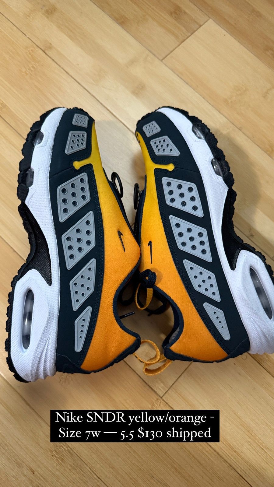 Nike Nike SNDR - Yelllow - Orange Size US 5.5 / EU 38 - 1 Thumbnail