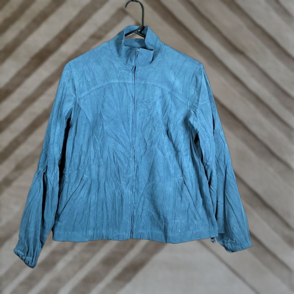 Orvis Orvis Womens Jacket Blue Petite Full Zip Casual Pockets Stretch 4P Denim Polyester All Seasons Mid-Length Womens Size S / US 4 / IT 40 - 1 Thumbnail