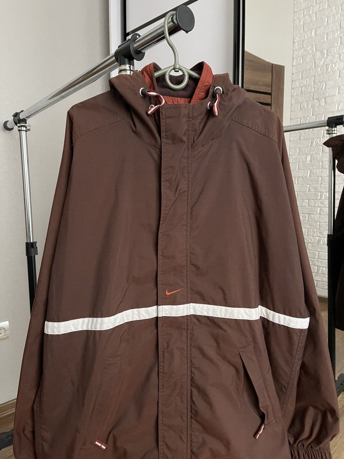 Other Nike Swoosh Vintage Zip Jacket Brown 90s Size US L / EU 52-54 / 3 - 5 Thumbnail