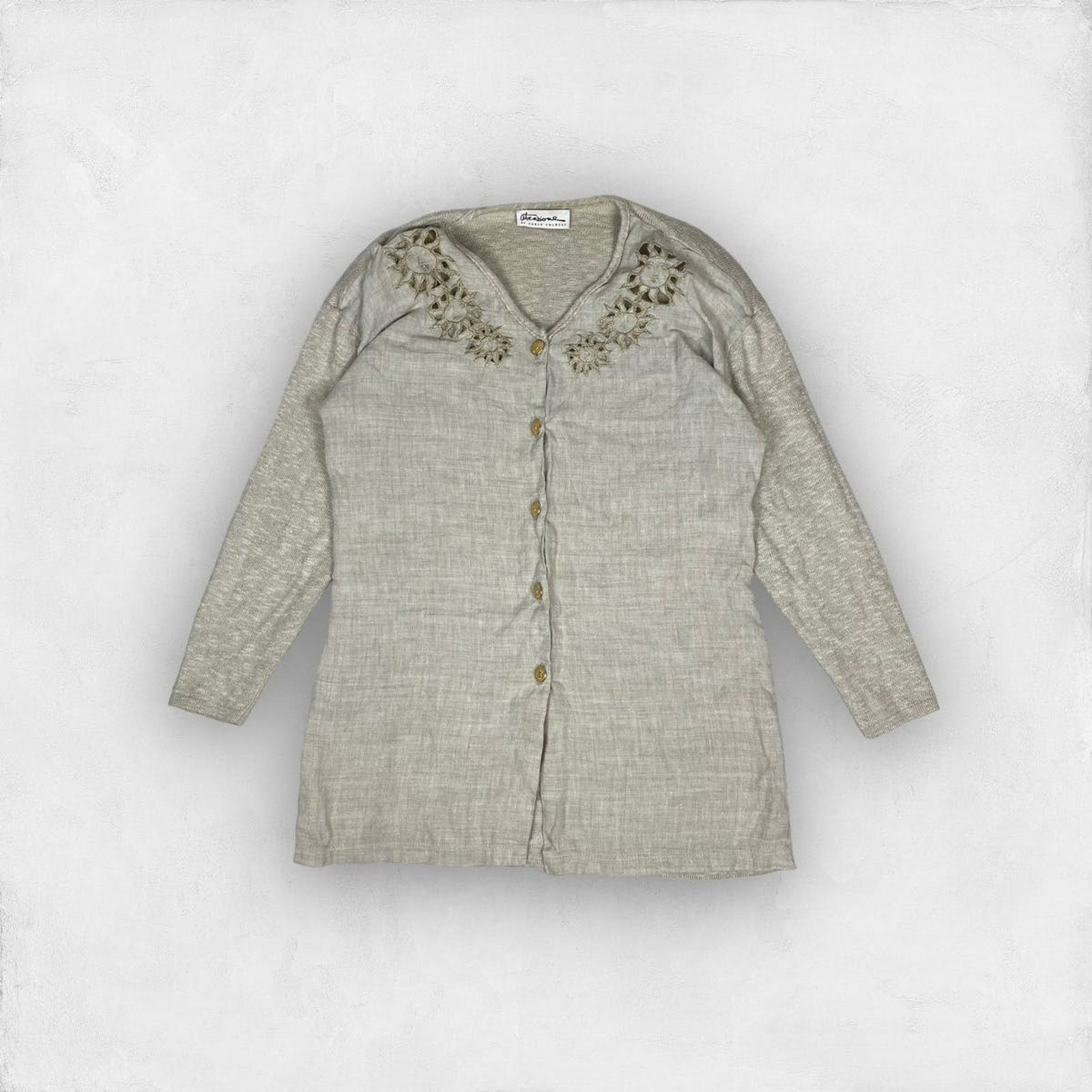 Carlo Colucci × Vintage Carlo Colucci Attenzione Vintage Cardigan Size M / US 6-8 / IT 42-44 - 1 Thumbnail