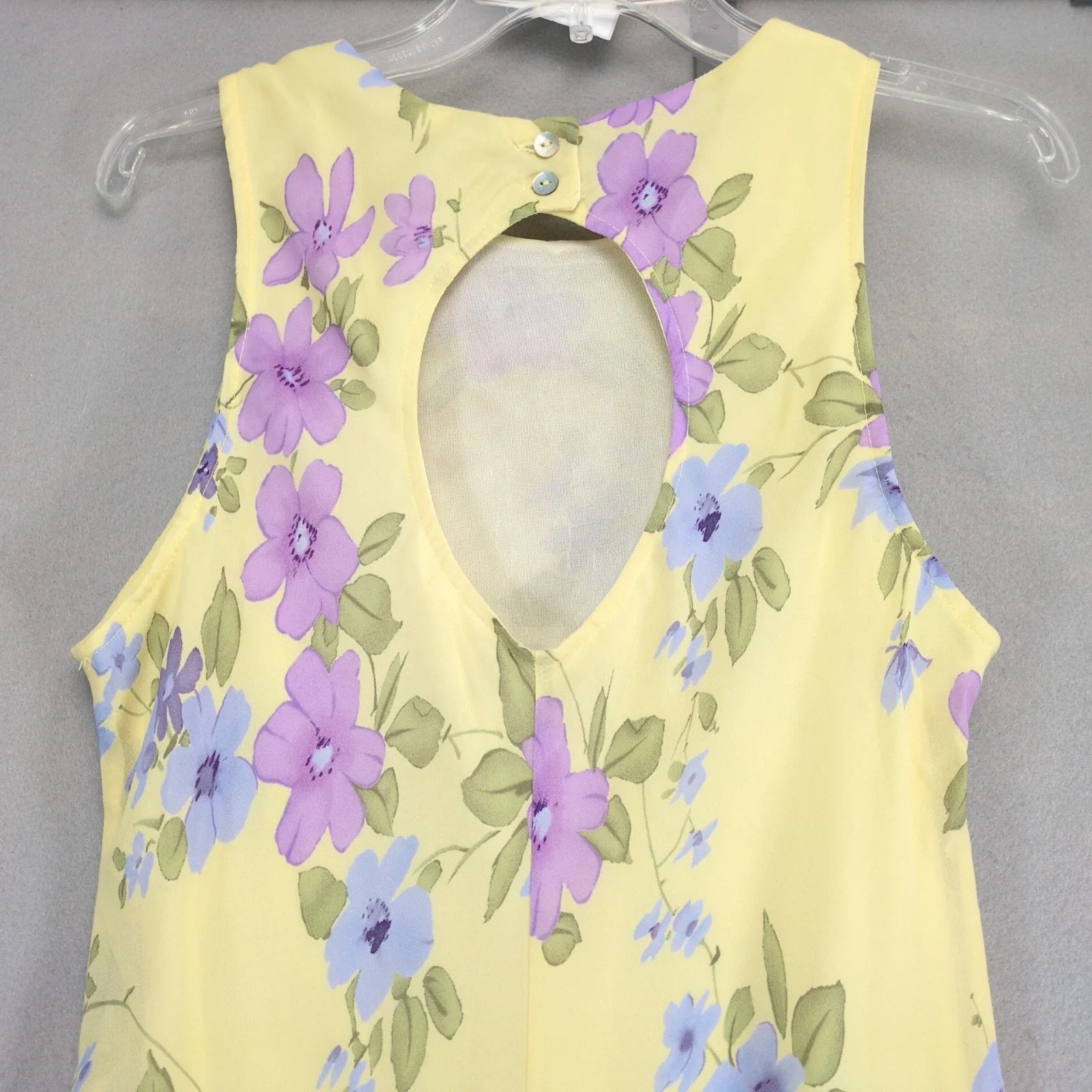 Vintage California Concepts Yellow Floral Sleeveless Maxi Dress Sz11 Size M / US 6-8 / IT 42-44 - 3 Thumbnail