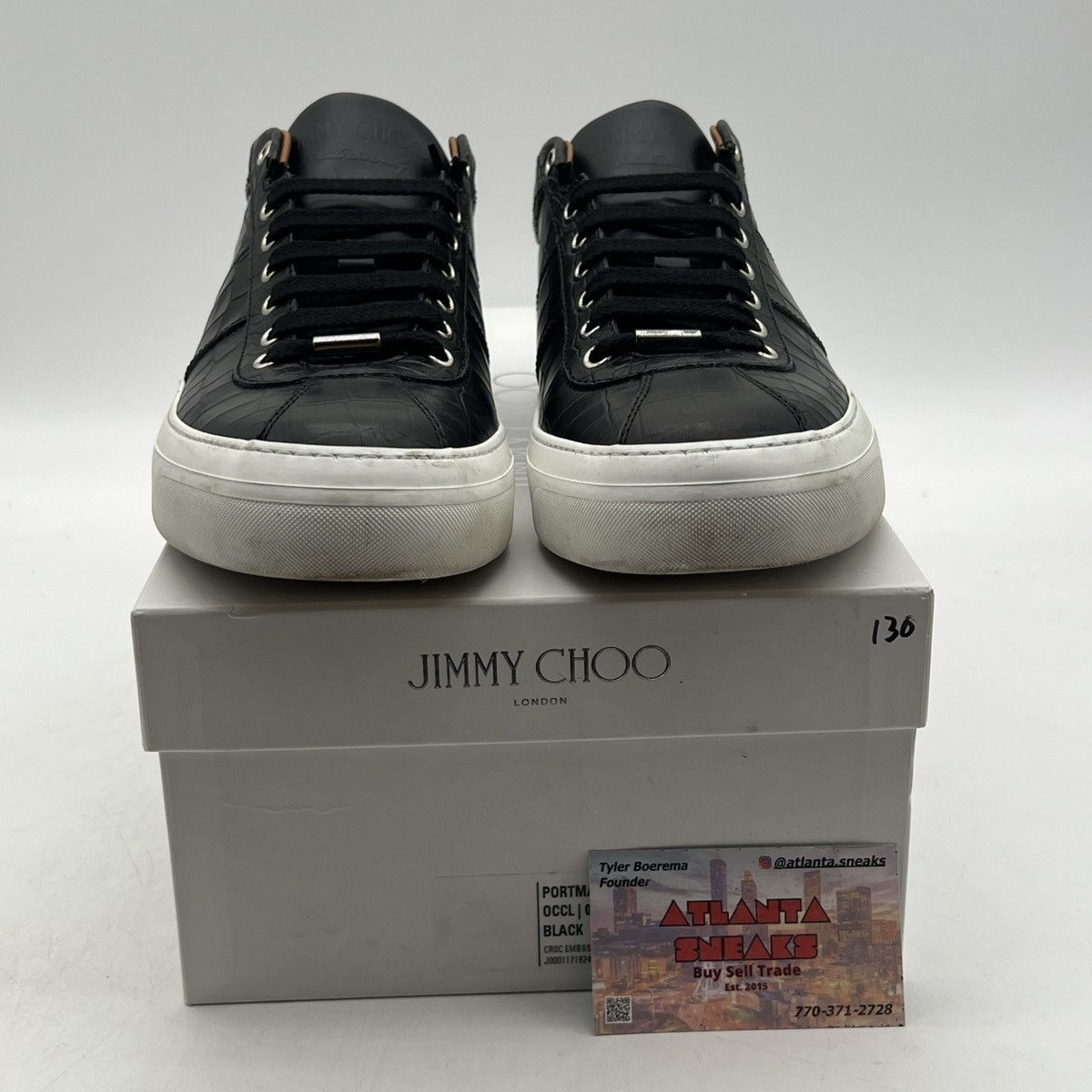 Jimmy Choo Jimmy Choo Men's Navy Blue Croc Belgravi Ltd Ed Size US 9 / EU 42 - 2 Thumbnail