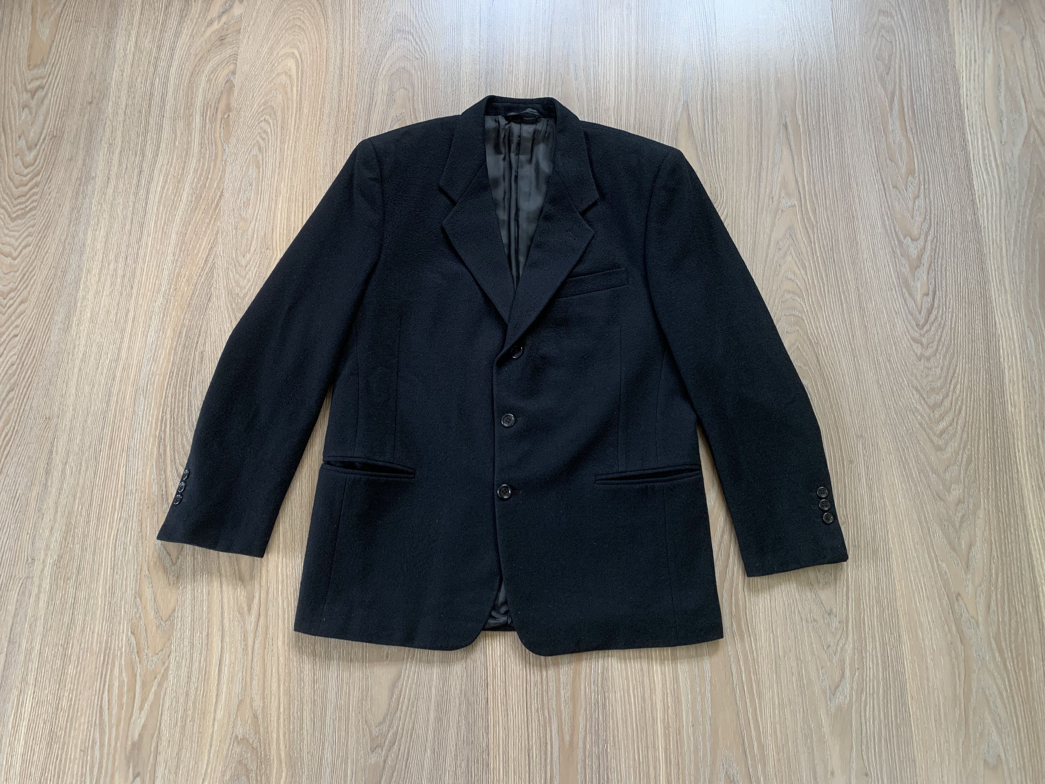 Other Mens Max Mara Vintage Cashmere Wool Black Coat Size US L / EU 52-54 / 3 - 10 Thumbnail