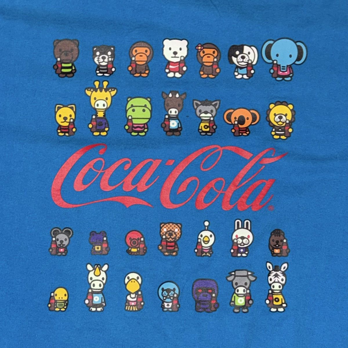 Bape × Coca Cola BAPE x Coca-Cola blue T-shirt Size XL Size US XL / EU 56 / 4 - 4 Thumbnail